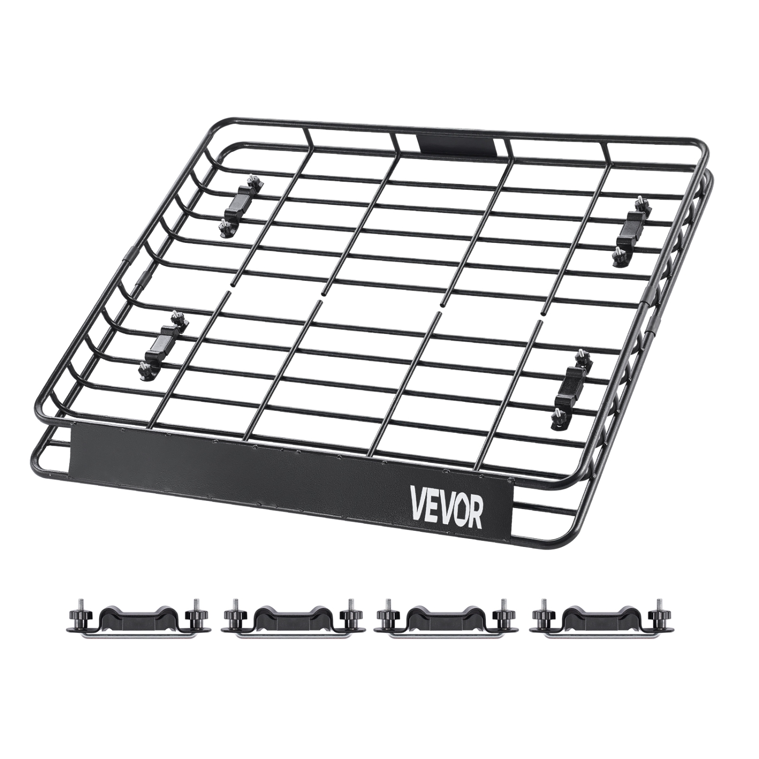 VEVOR 43 x 50 x 4.1 in Roof Rack Cargo Carrier, Universal Rooftop Cargo Basket,Car Top Luggage Holder with 150 lbs Max Load Capacity,4.1 in