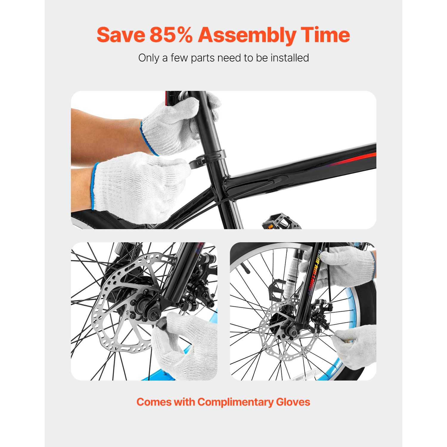 VEVOR 20 inch Mountain Bike,MTB Bicycle with 7 Speeds SHIMANO Twist Shifting,