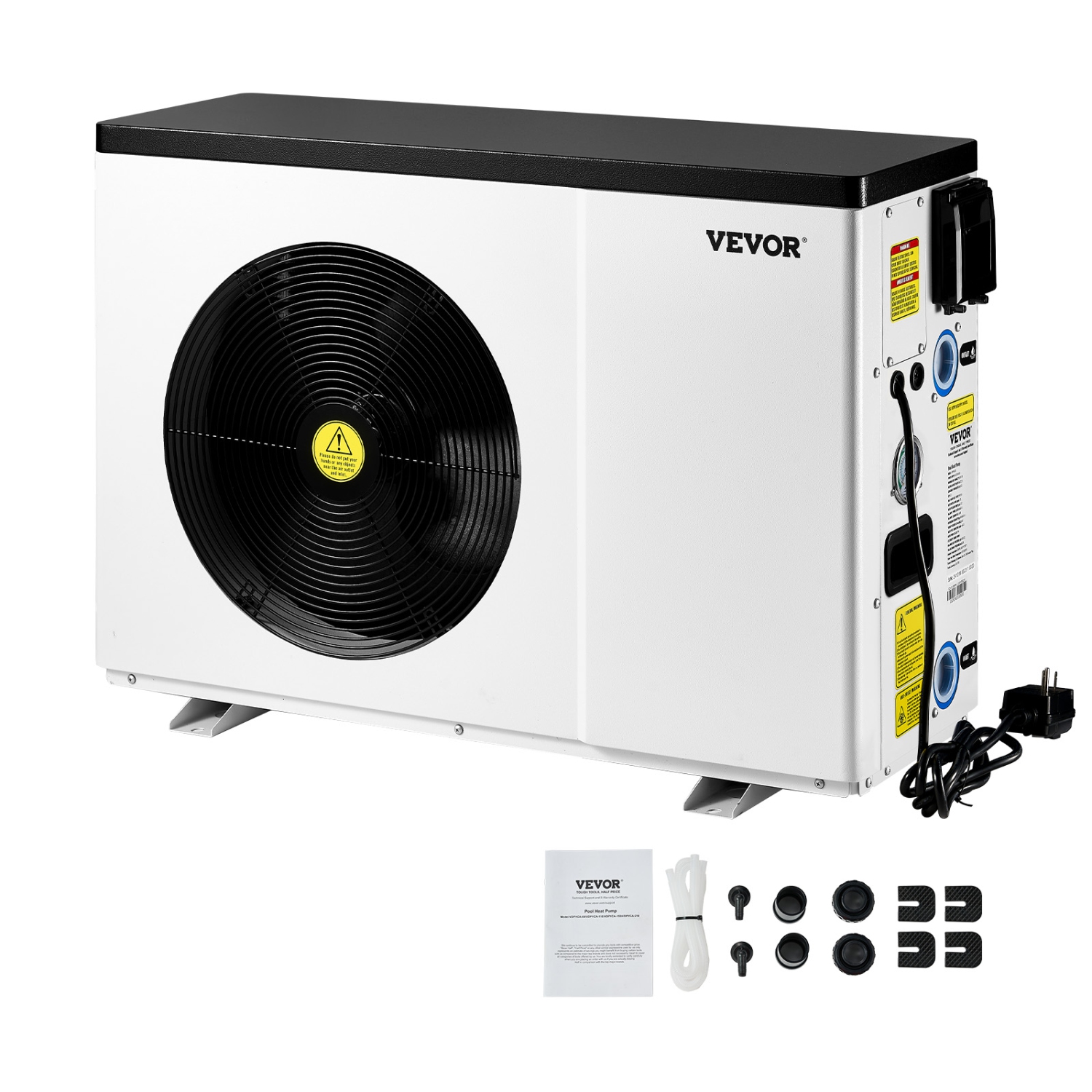 VEVOR 22250 BTU Electric Pool Heat Pump, Heaters for 3171-6605GAL in/above-Ground Pools, Low Noise, Efficient Heating/Cooling, Energy-Saving Pool