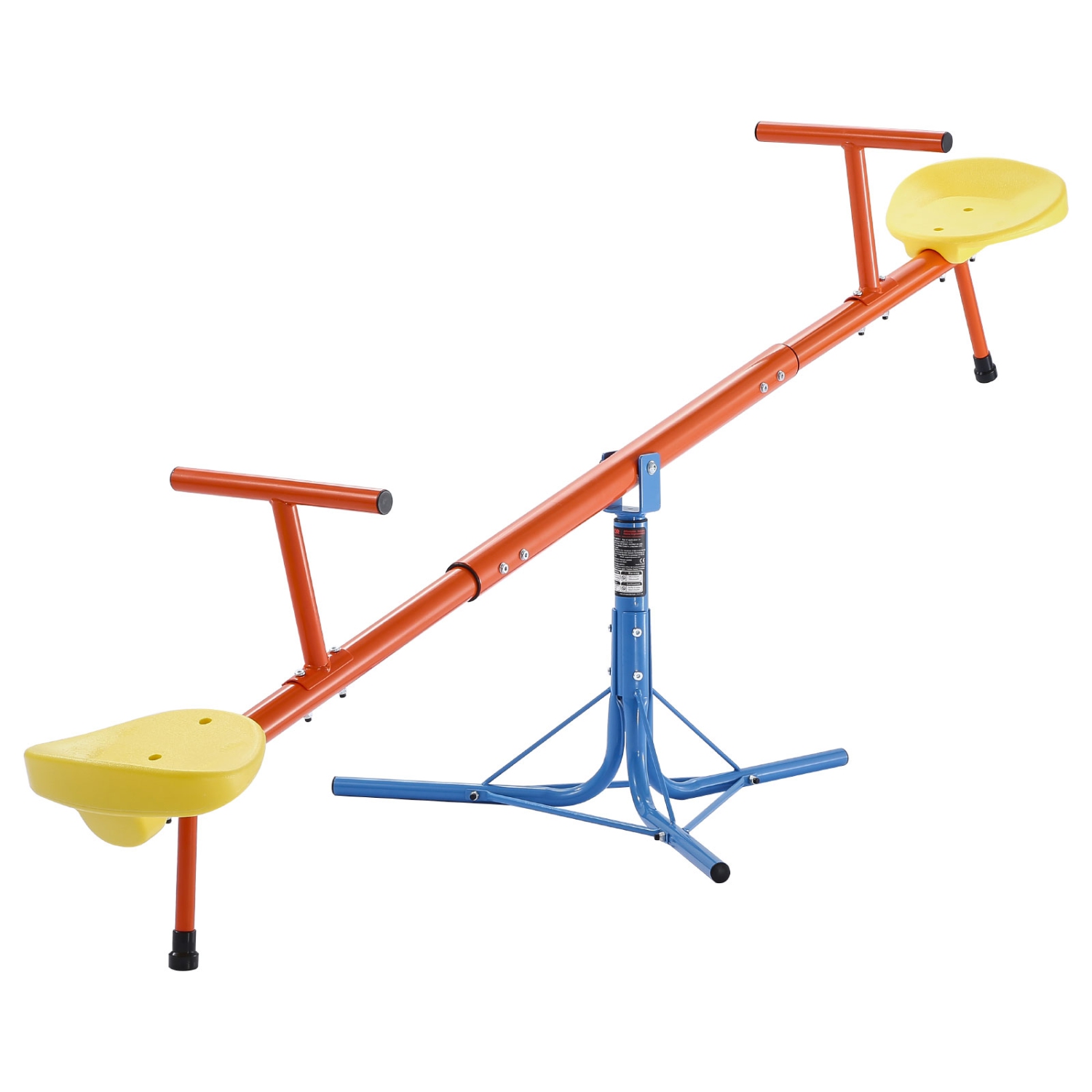 VEVOR 100 lbs Load Kids Seesaw,Sit and Spin Teeter Totter with 3-prong Support Legs, Kids Outdoor Playground Equipment, Swiveling 360 Degrees