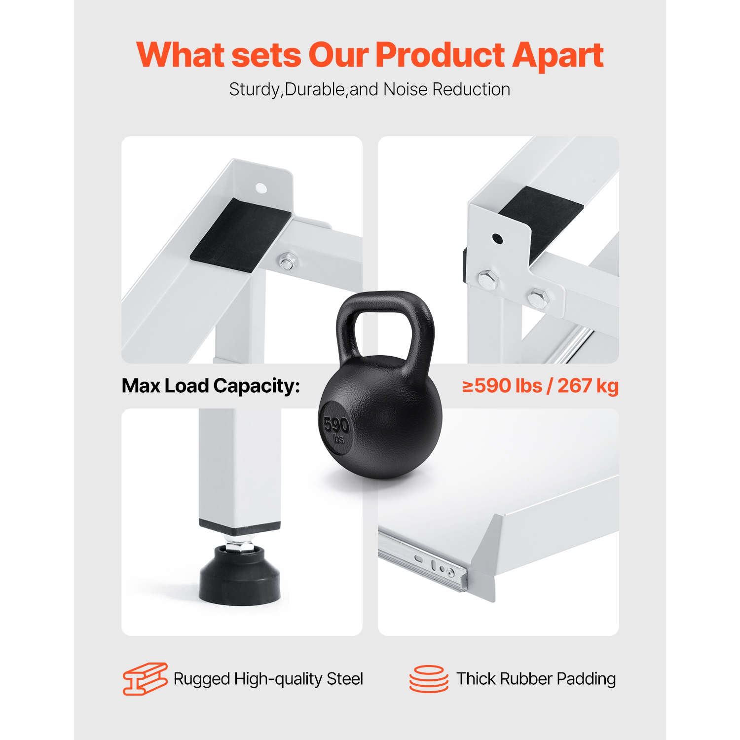 VEVOR 48.5x25-Inch Washing Machine Stand, Washer Laundry Pedestal, 590LBS Load Capacity Washer And Dryer Pedestal Base with Double Trays, 4