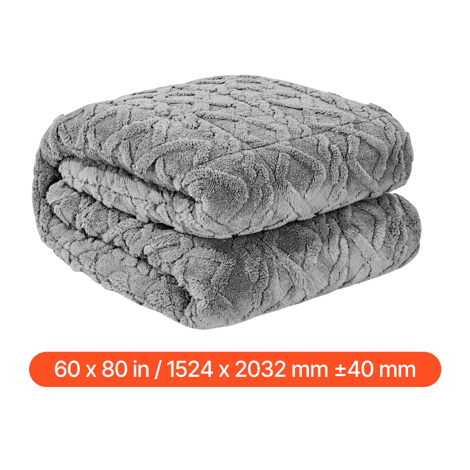 VEVOR 20 lbs Weighted Blanket, 60 x 80 in Queen Size, Sherpa Fleece Heavy Blanket with Glass Beads, Soft Warm Cozy Fluffy Touch, for 200-250 lbs