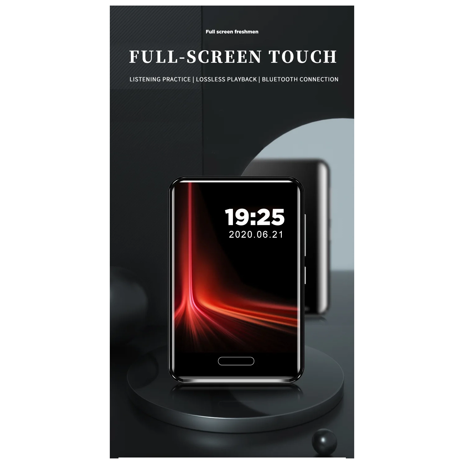 2025 New 2.8 inch Metal MP3 Player Student Touch Bluetooth MP4 Lossless Card Music Player Lossless Sound Quality Digital Audio Player Built-in HD