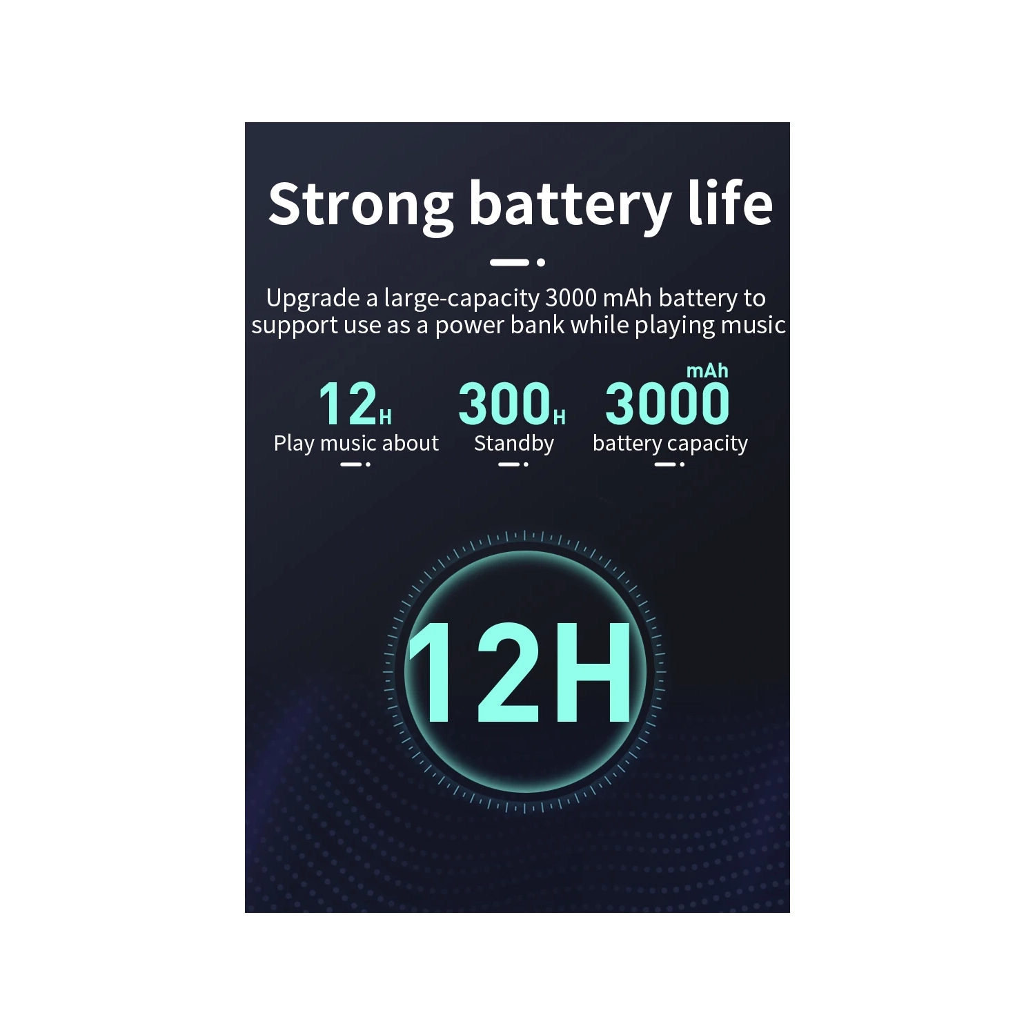 IPX7 waterproof smart speaker with power bank function, portable outdoor high-endurance HIFI Bluetooth speaker, 3000mAh high-power 3D sound - black