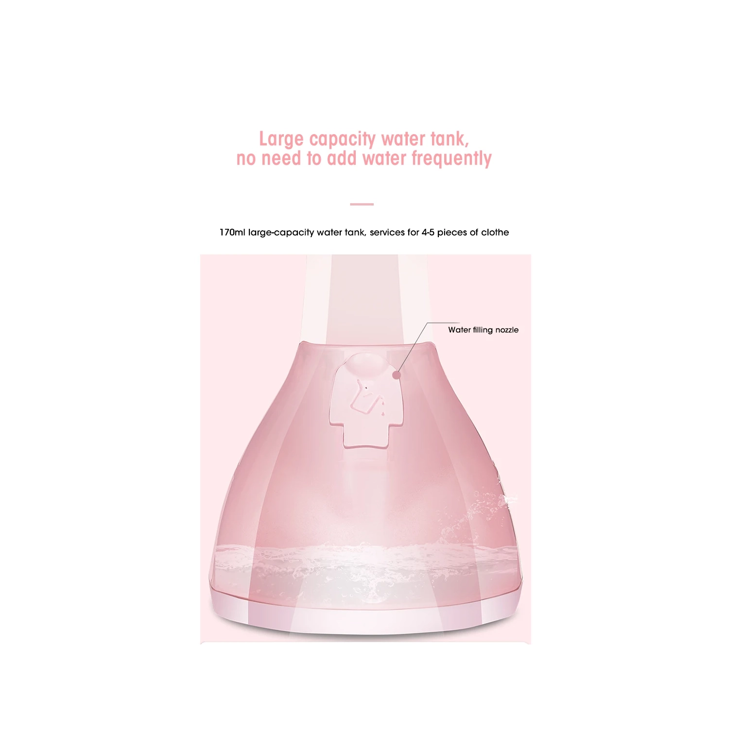 Machine portative à repasser à vapeur haute puissance Home, petit fer électrique, 1500 W, avec réservoir d'eau 250 ml