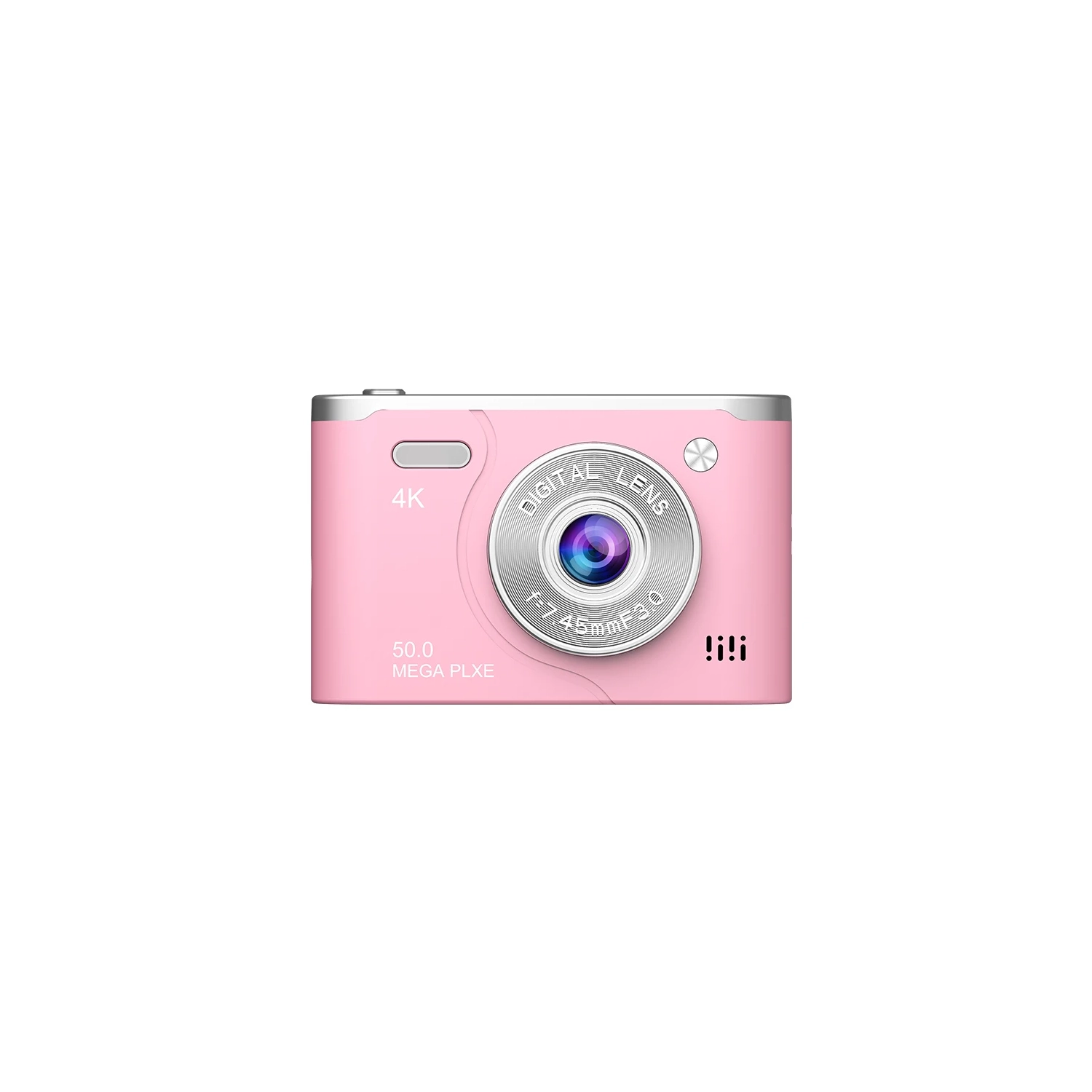 CCD digital camera, can take selfies and transfer to mobile phones, student party camera, camera vog, HD dual camera, 4k video recording - pink [32G