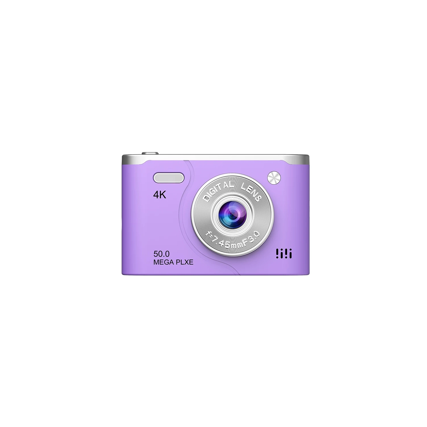 CCD digital camera, can take selfies and transfer to mobile phones, student party camera, camera vog, HD dual camera, 4k video recording - purple