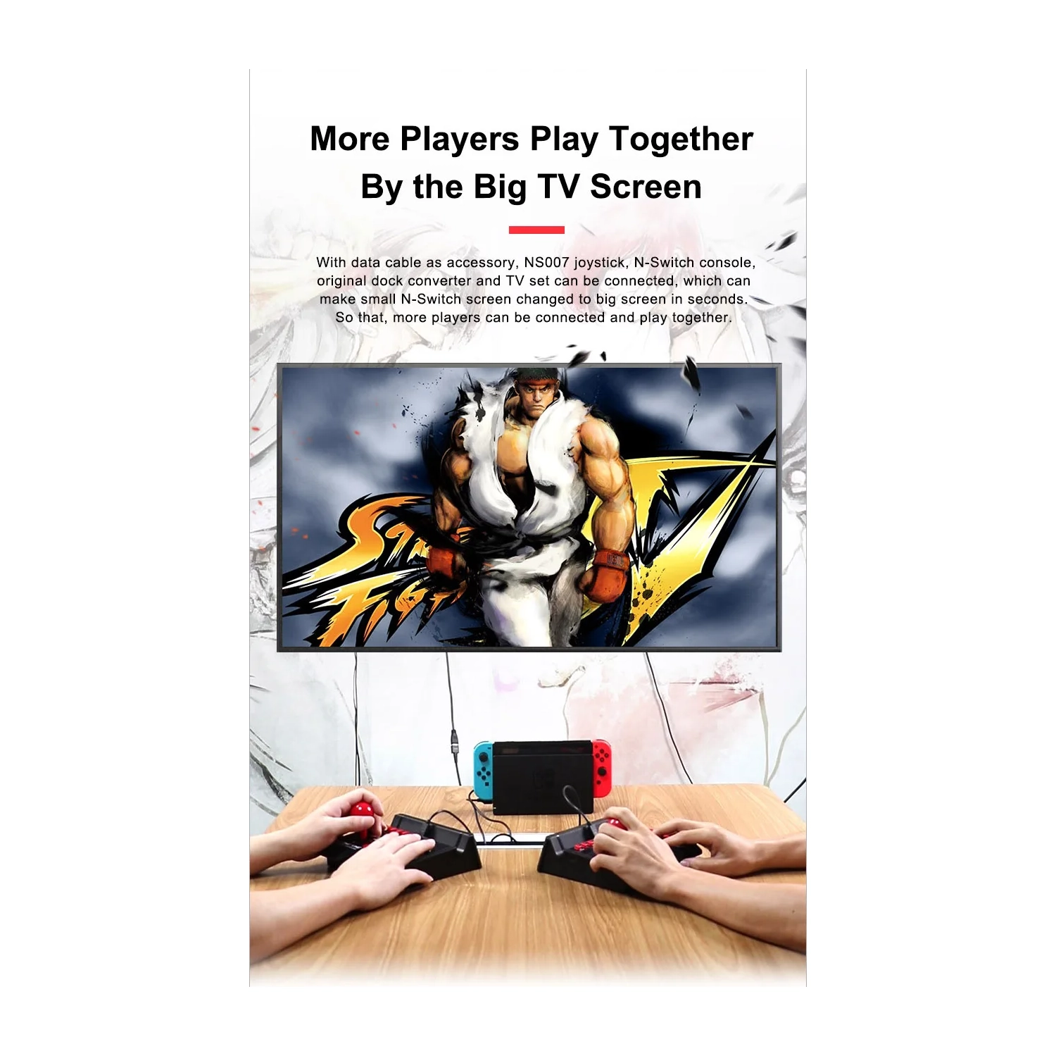 Switch gamepad game keys, mouse rocker vs. King of Fighters arcade controller, plug-and-play joystick, wireless gamepad control joystick