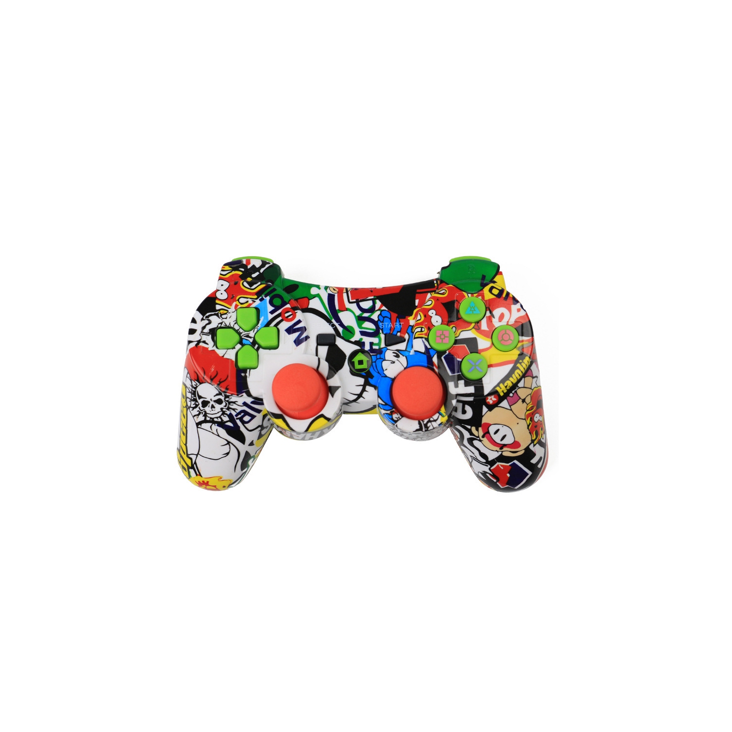 Manette de jeu PS3, manette de jeu sans fil Bluetooth, manette de jeu sans fil avec manche à balai - colorée