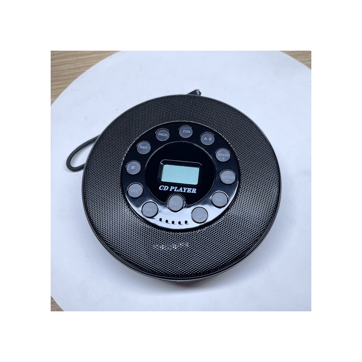 Multifunctional CD repeater, USB interface, prenatal education machine, rechargeable battery, dual stereo speakersCD, CD-R, CD-RW, MP3, WMA - black