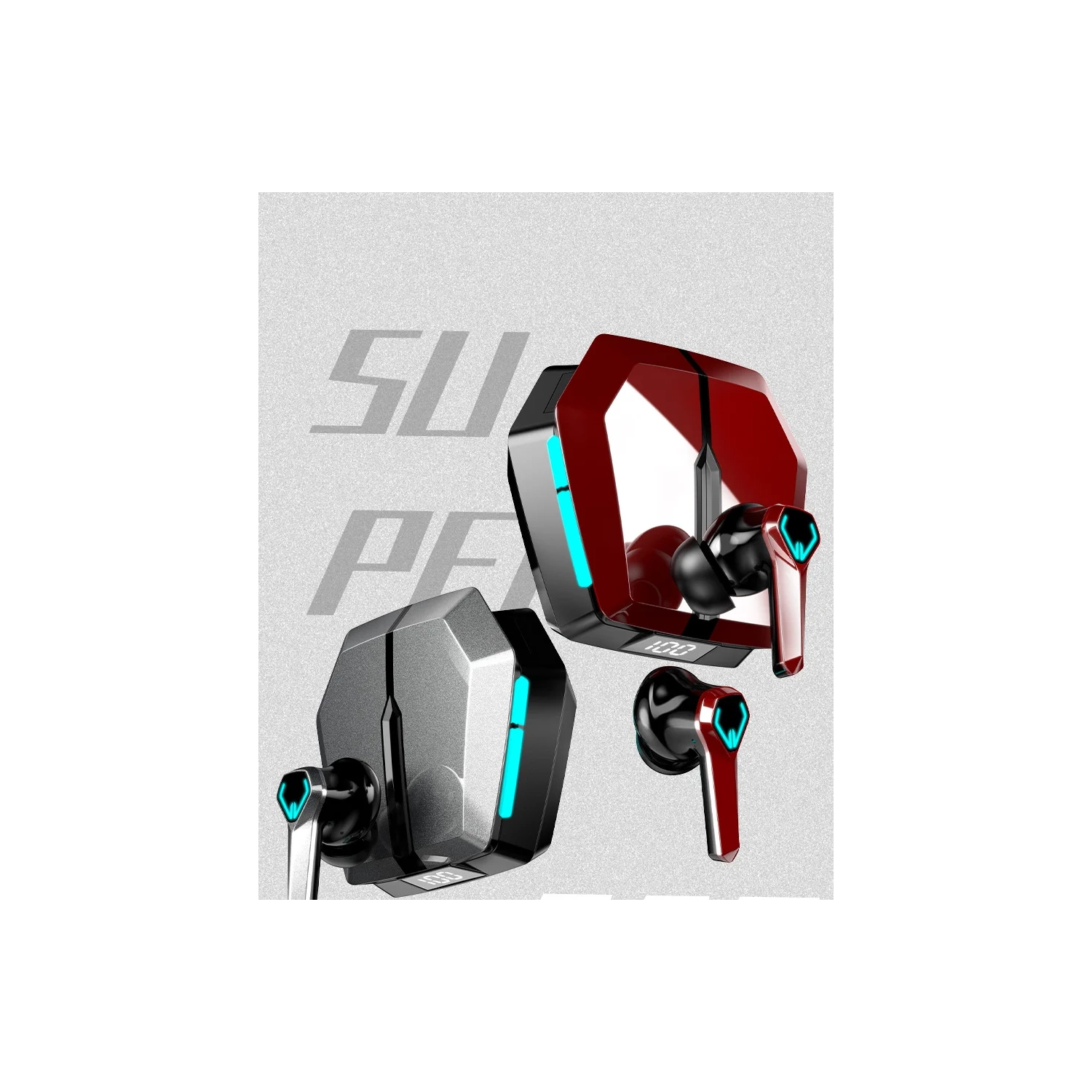 Gaming Bluetooth Headset Wireless Low Latency Ultra-Long Battery Life Heavy Bass Noise Cancelling Universal for Mobile Phones Suitable for