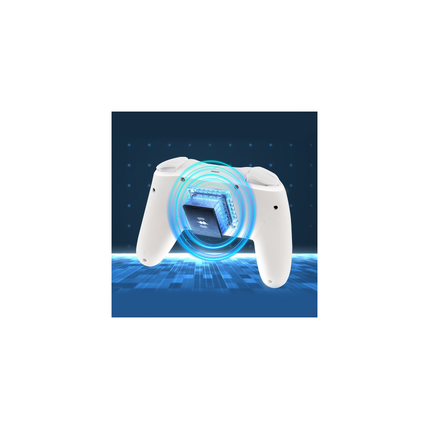 Switch jeu manette sans fil Bluetooth PC ordinateur Android contrôleur à six axes somatosensory fonction flash vibration lumière colorée blanc cassé