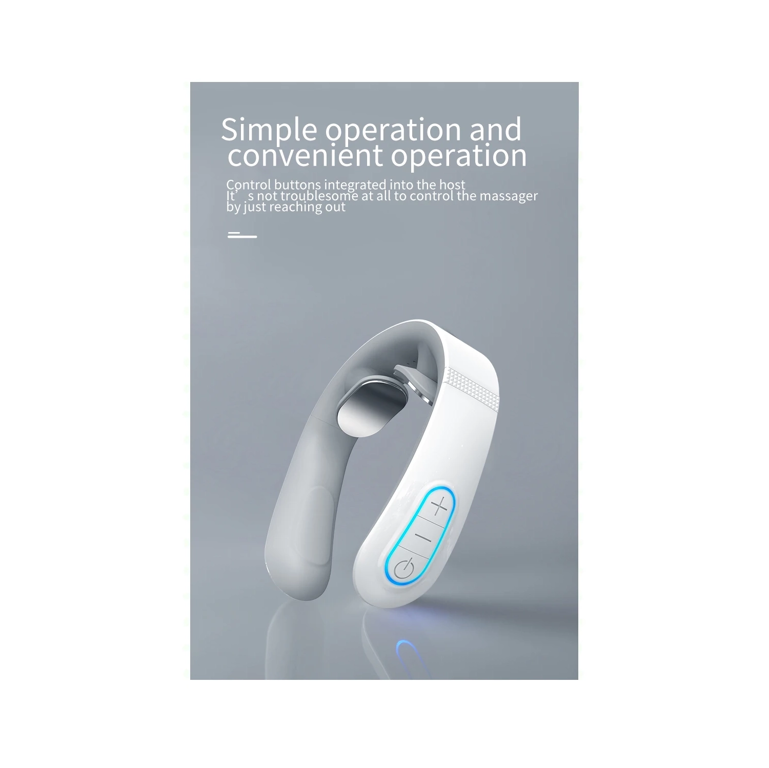 Neck Massager Cervical Massage Neck Protection Shoulder Neck Heating Type - Bluetooth Remote Control Type White