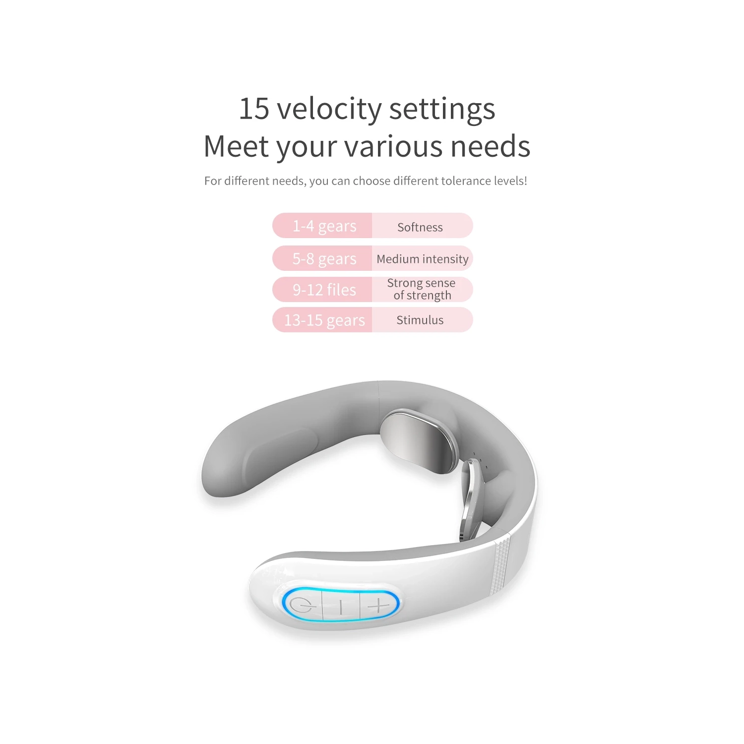 Neck Massager Cervical Massage Neck Protection Shoulder Neck Heating Type - Bluetooth Remote Control Type White