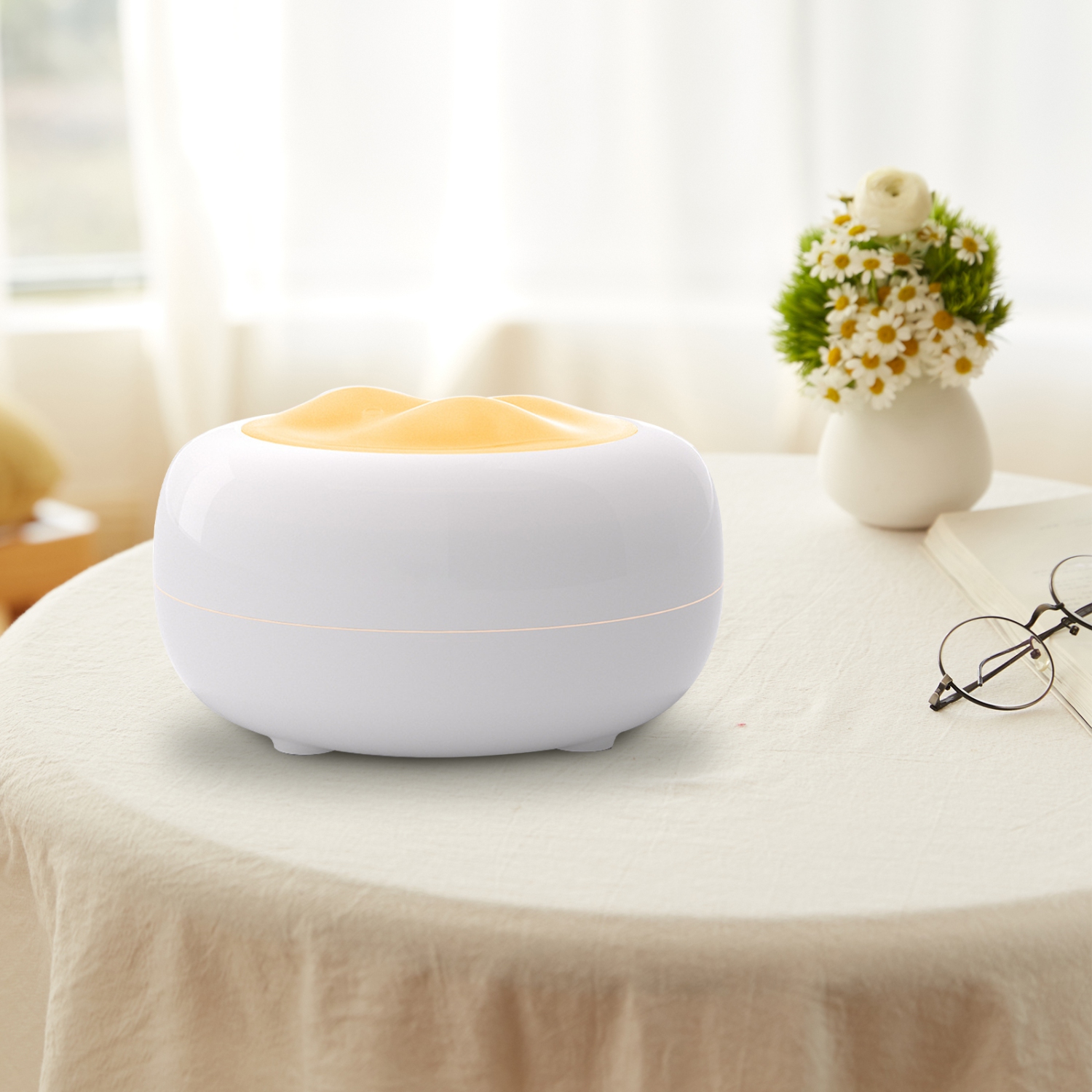 Essential Oil Diffuser, Silent Bedroom Humidifier, 7-Color LED Ultrasonic Aromatherapy Mist Diffuser for Room and Office