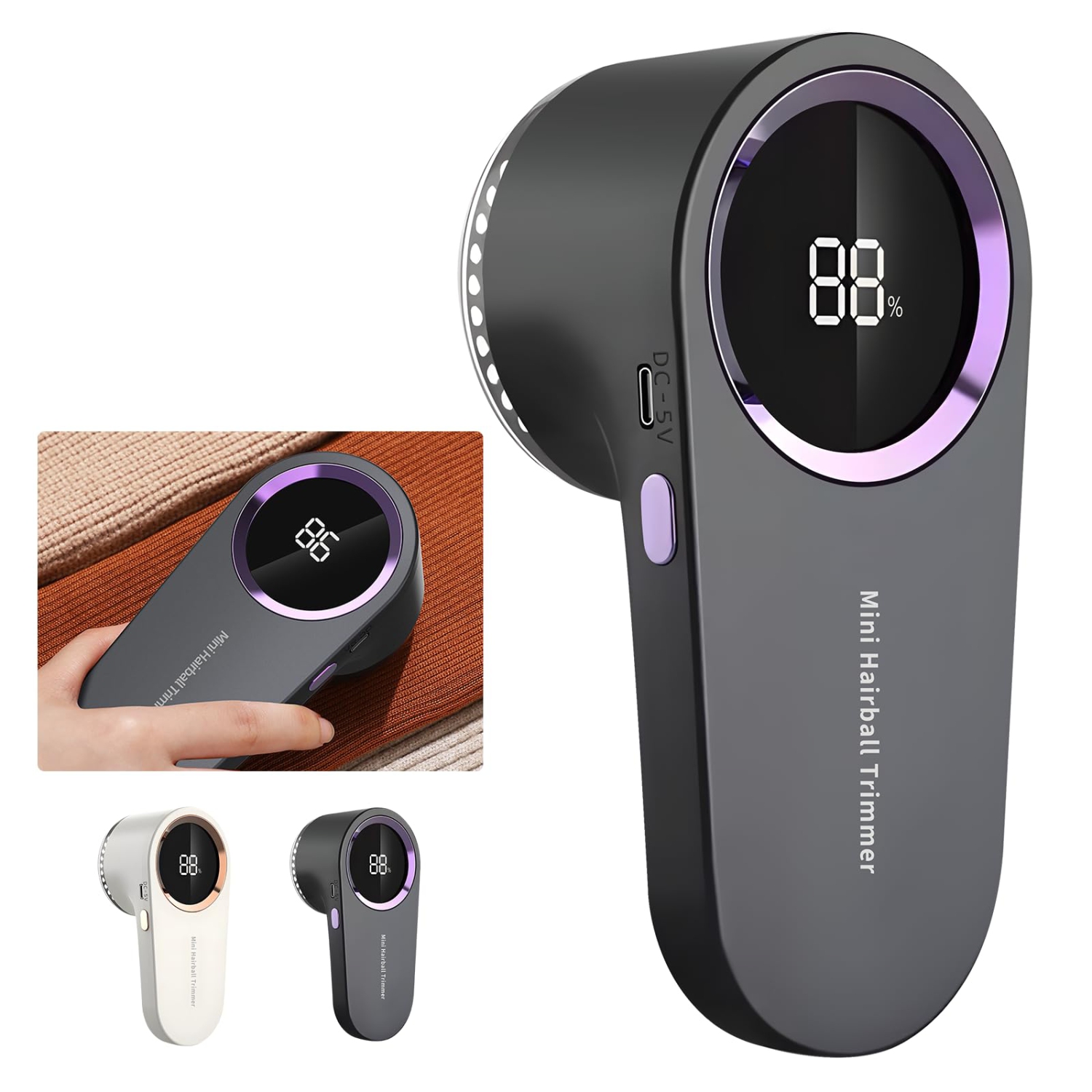 Electric Fabric Shaver for Clothes, Lint Remover with LED Display, Portable Depiller for Clothing