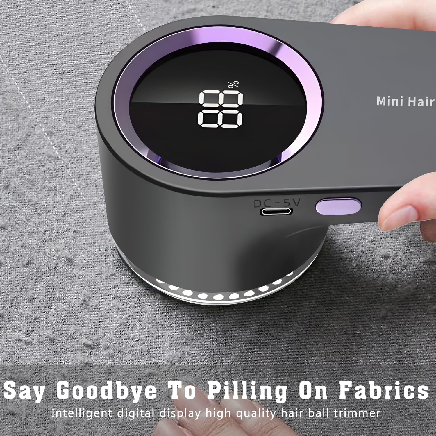 Electric Fabric Shaver for Clothes, Lint Remover with LED Display, Portable Depiller for Clothing