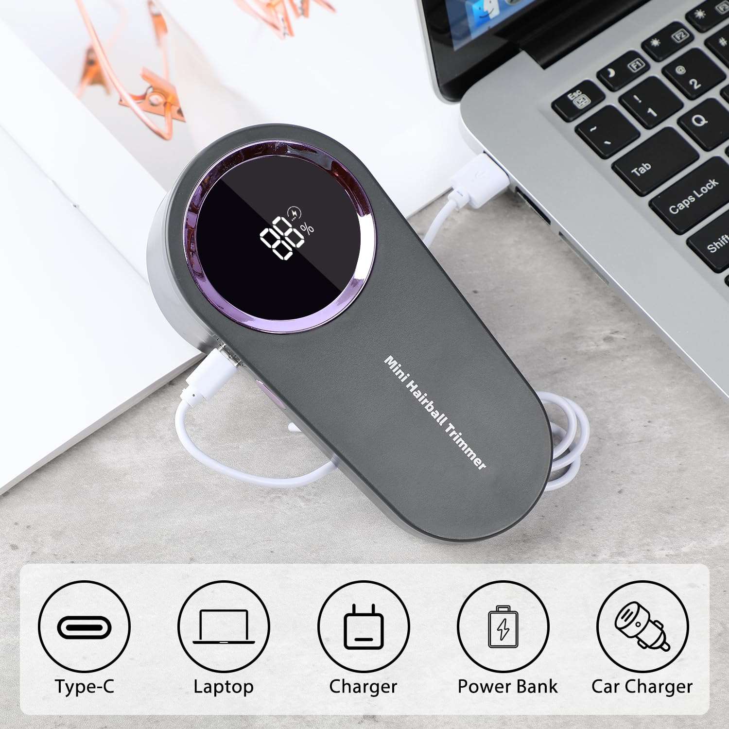 Electric Fabric Shaver for Clothes, Lint Remover with LED Display, Portable Depiller for Clothing