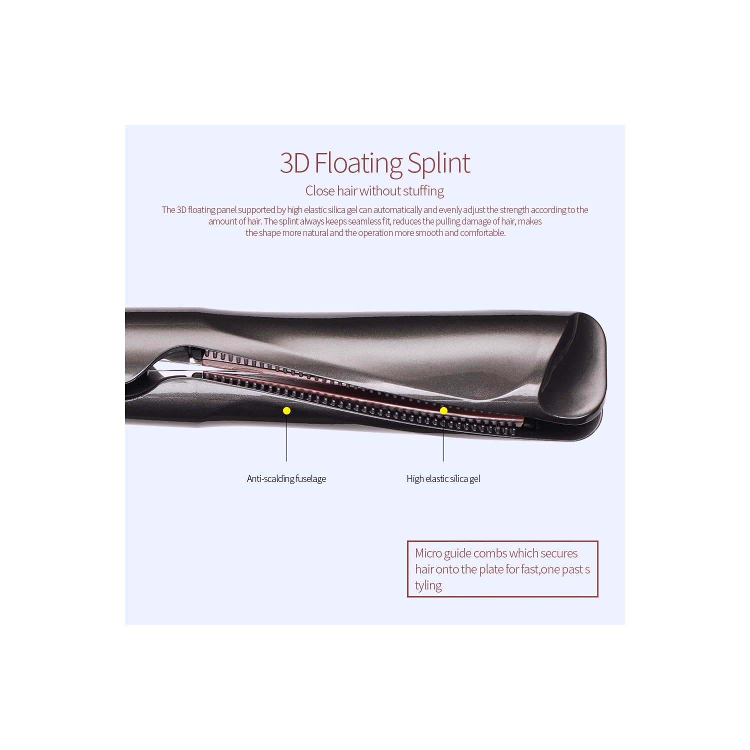 Curling Iron, Electric Automatic Spiral Curling Iron, 2-in-1 Twisted Straight Curling Iron Wave Splint, Temperature Display Adjustable Curling Iron