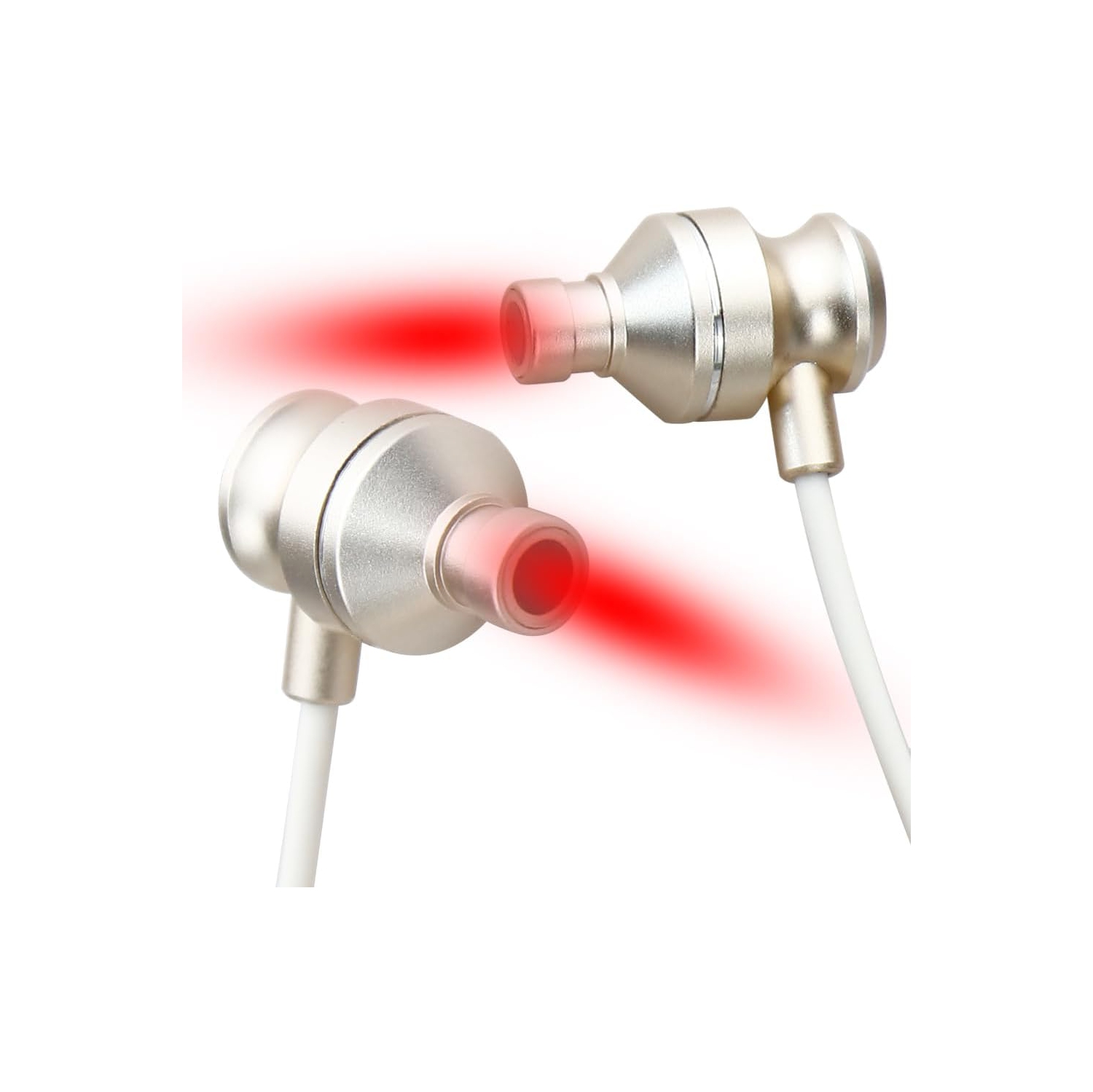 Appareil de thérapie à la lumière rouge, 650&nbsp;nm thérapeutique à la lumière rouge pour les oreilles avec USB et type C, Écouteurs boutons