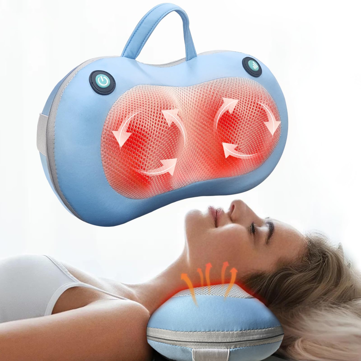 Shiatsu Back and Neck Massager, Heated Electric Massage Pillow for Deep Tissue Pain Relief, Ideal Holiday Gift