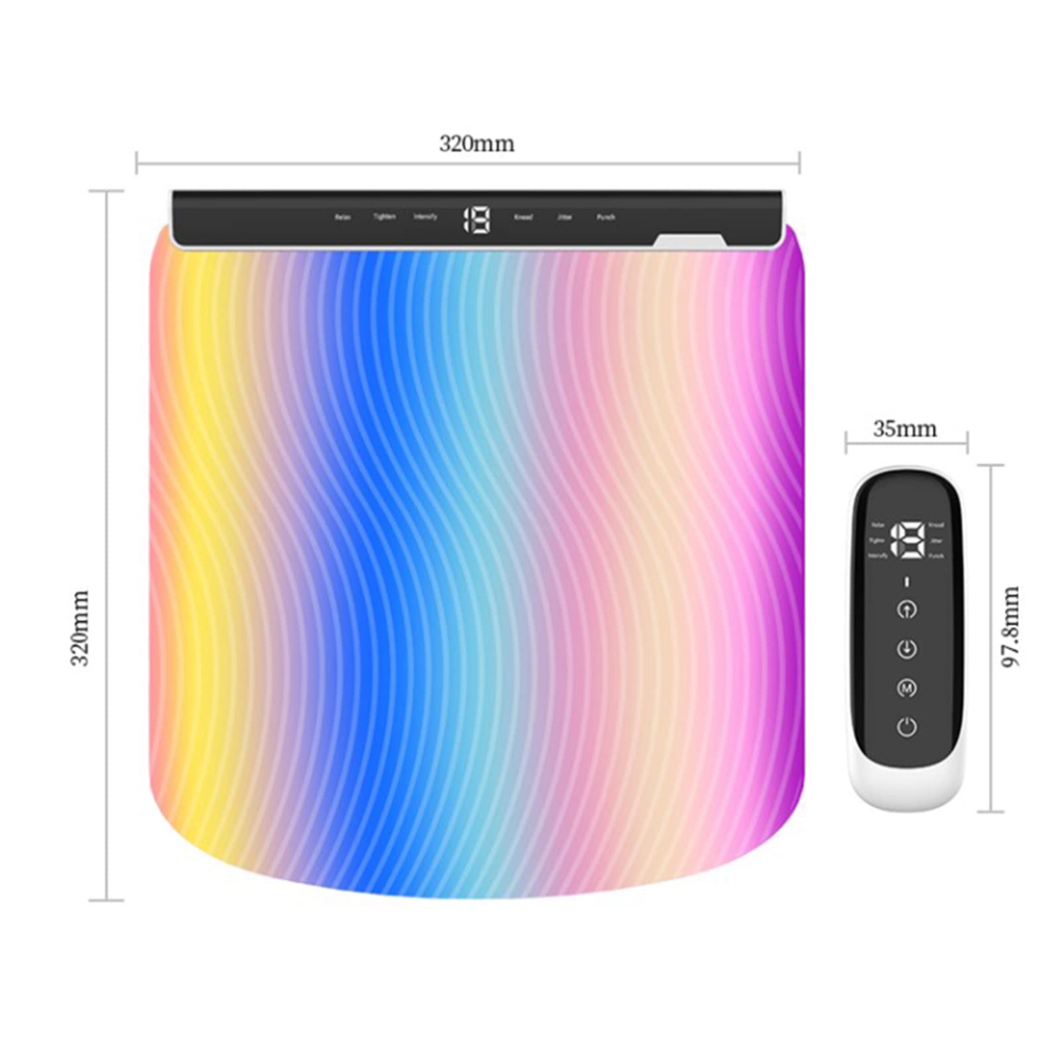 Foot Massager Pad with Remote Control, Foot Leg Massage Machine for Neuropathy, Portable Curved Home Office Workout Relieves Fatigue, Trained