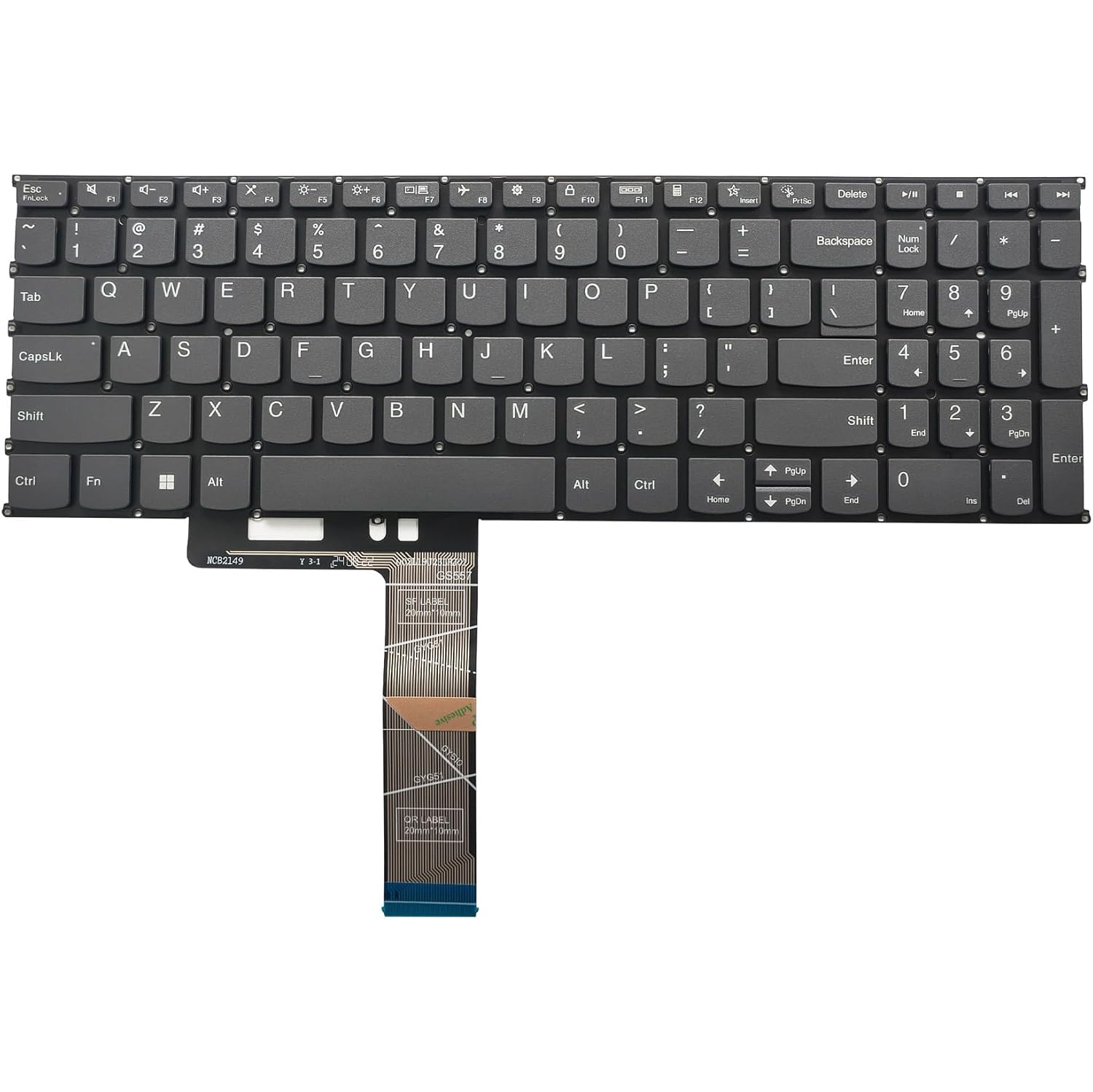 LIXSUNTEK Keyboard For Lenovo Flex S350-15IML S350-15IIL Yoga 7-15ITL5 Non backlit