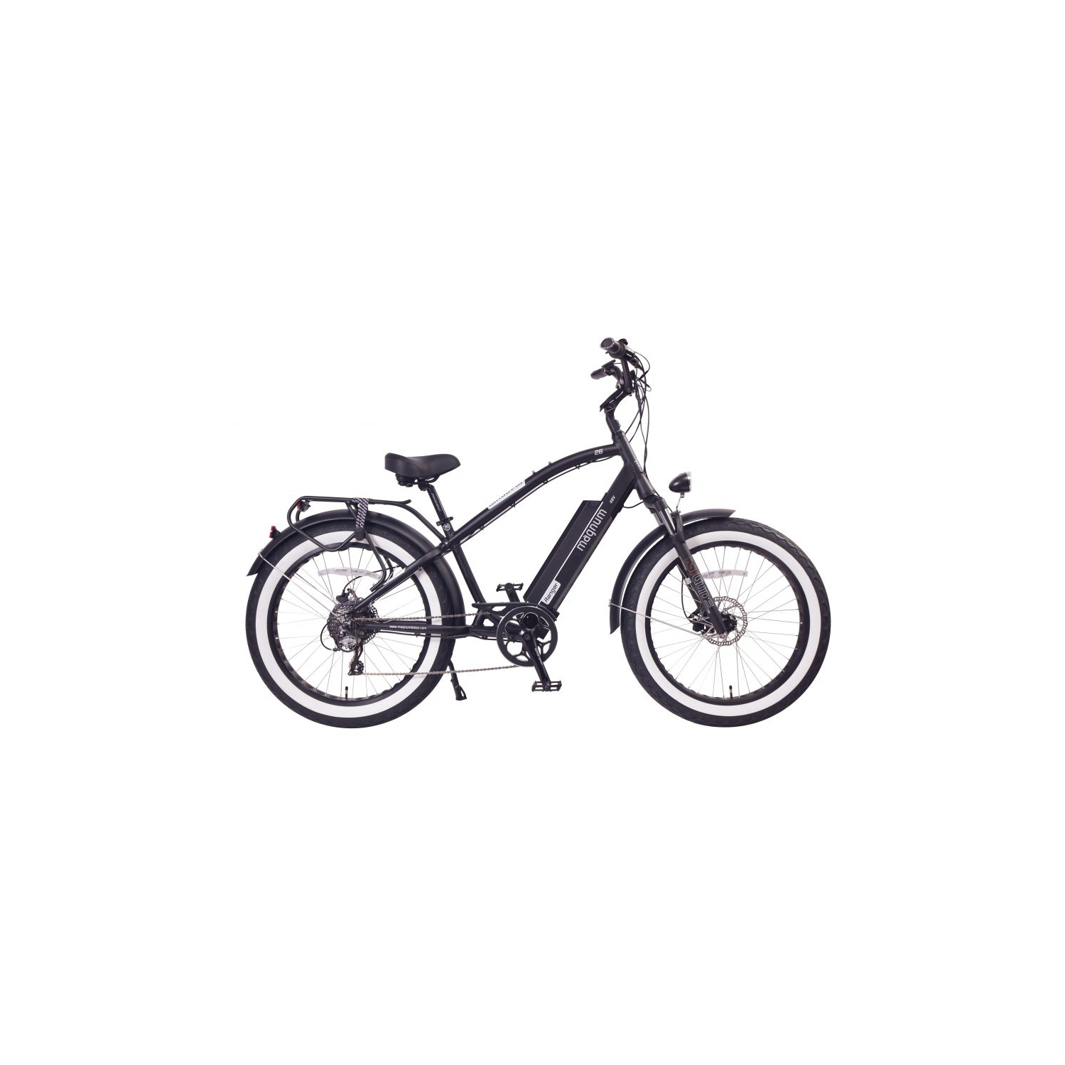 Magnum Ranger Electric Fat Tire Bike – Matte Black – 48V 21Ah Battery, 750W Motor – All-Terrain 4" Wide Tires for Sand, Gravel & Rough Roads.