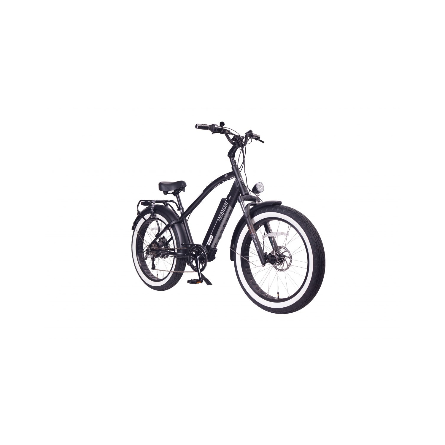 Magnum Ranger Electric Fat Tire Bike – Matte Black – 48V 21Ah Battery, 750W Motor – All-Terrain 4" Wide Tires for Sand, Gravel & Rough Roads.