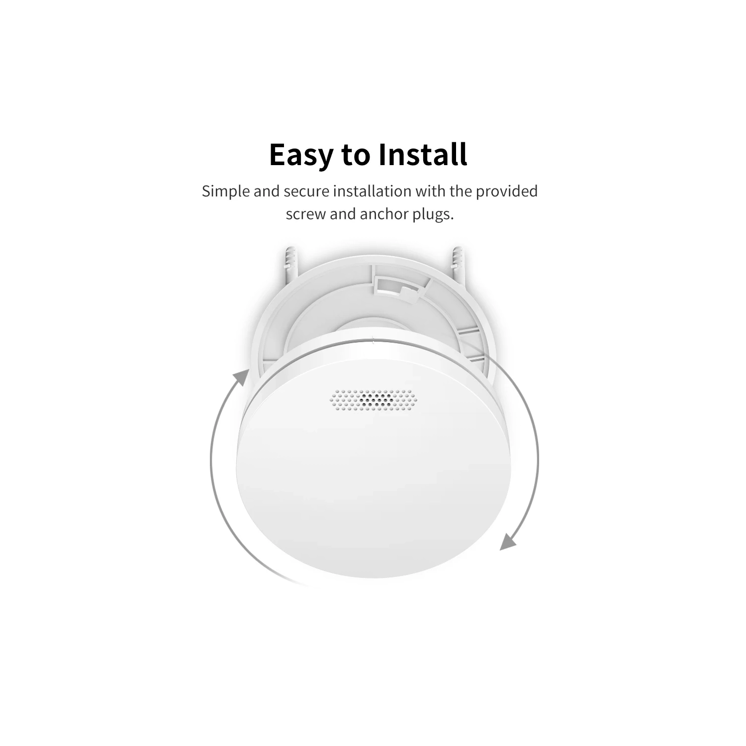 Détecteur de fumée intelligent Wi-Fi Wi-Fi à domicile de Tuya Contrôle PAR APPLICATION Détecteur de fumée et d'éclairage sans fil contrôlé PAR