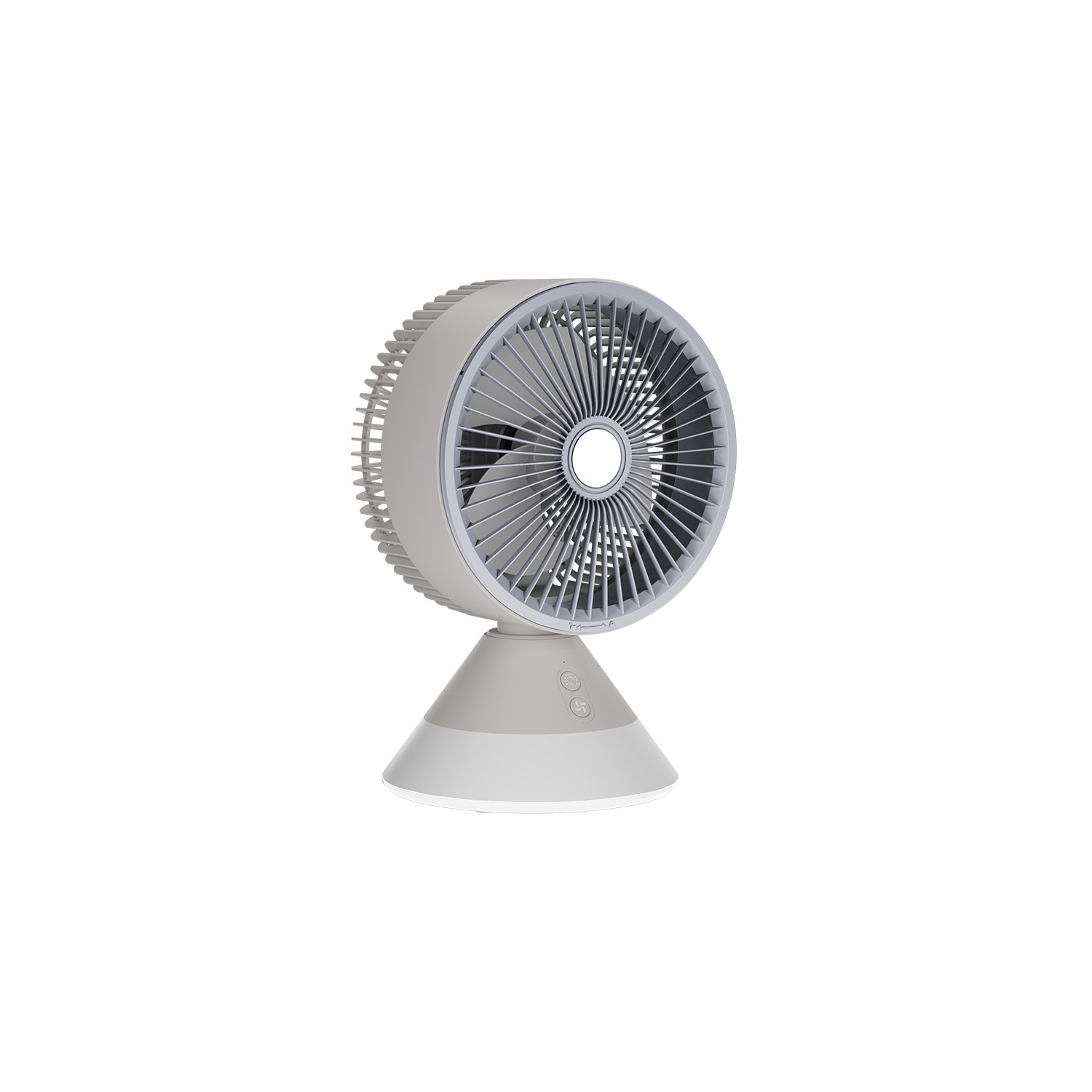 New desktop fan usb type-c fan night light shaking head fan - white desktop circulation fan