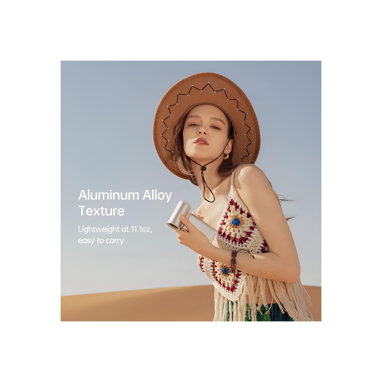 2025 nouveau petit ventilateur portatif USB mini électrique violent ventilateur silencieux bruyant nébuleuse blanc [6000&nbsp;mAh] vent froid + 6