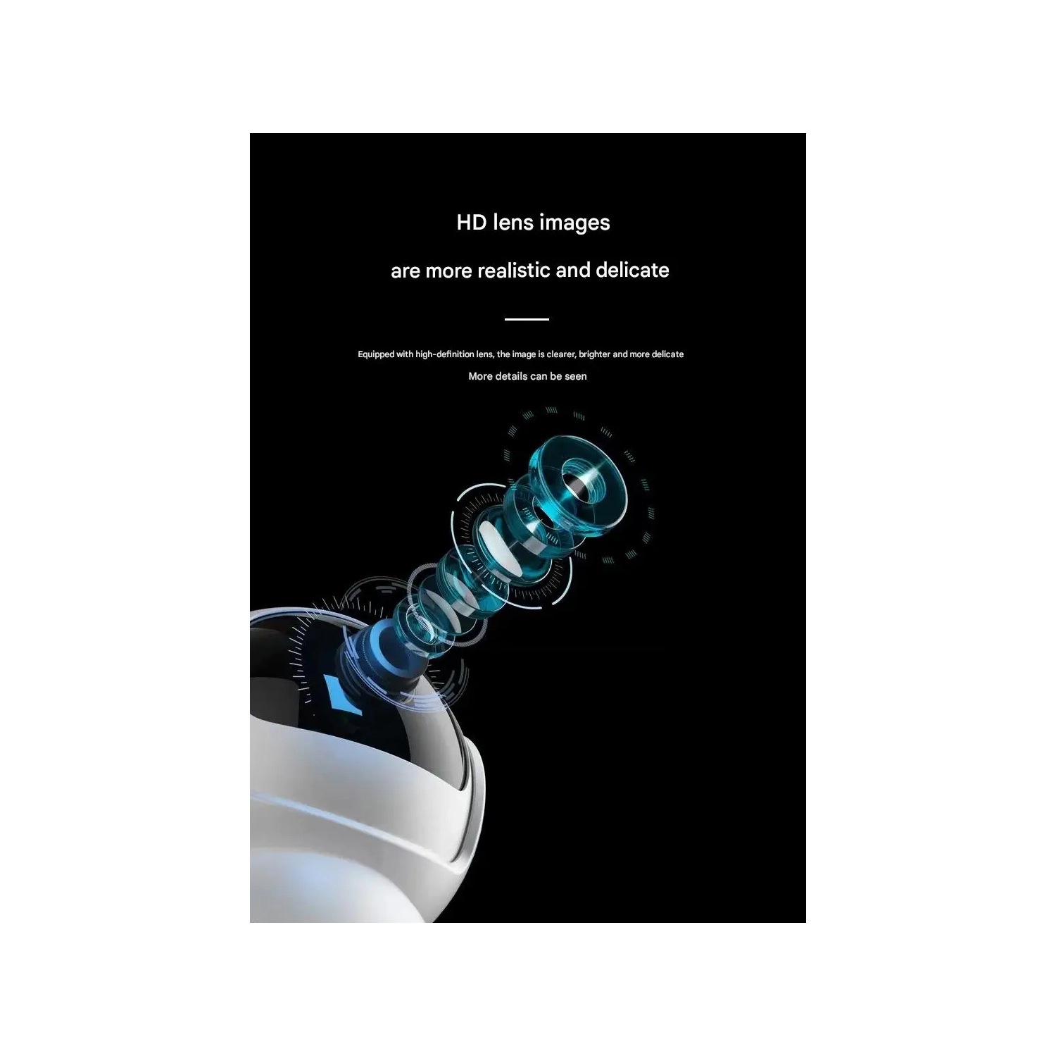 Surveillance camera, infrared night vision HD home, wireless WiFi smart camera, two-way audio 360 panoramic monitoring monitor - 32G memory card