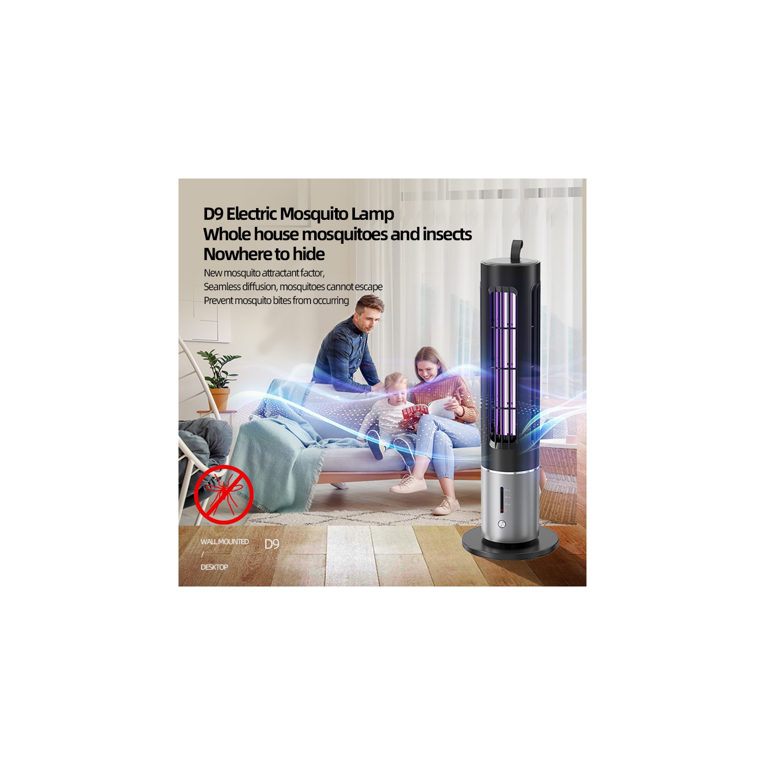 New multifunctional mosquito killer lamp electric shock outdoor portable mosquito killer lamp mosquito killer - gentleman black [rechargeable]