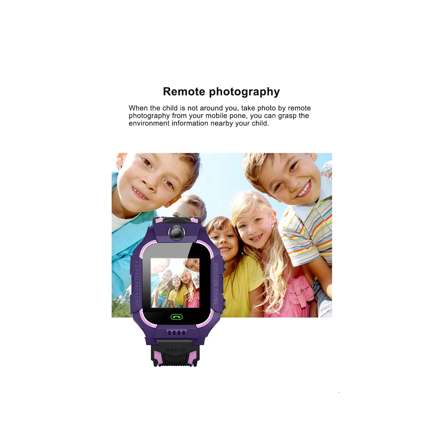 Children's Smart Phone Watch, WeChat Chat Positioning Photo GPS Flashlight, with Camera, Fitness Tracker - Red