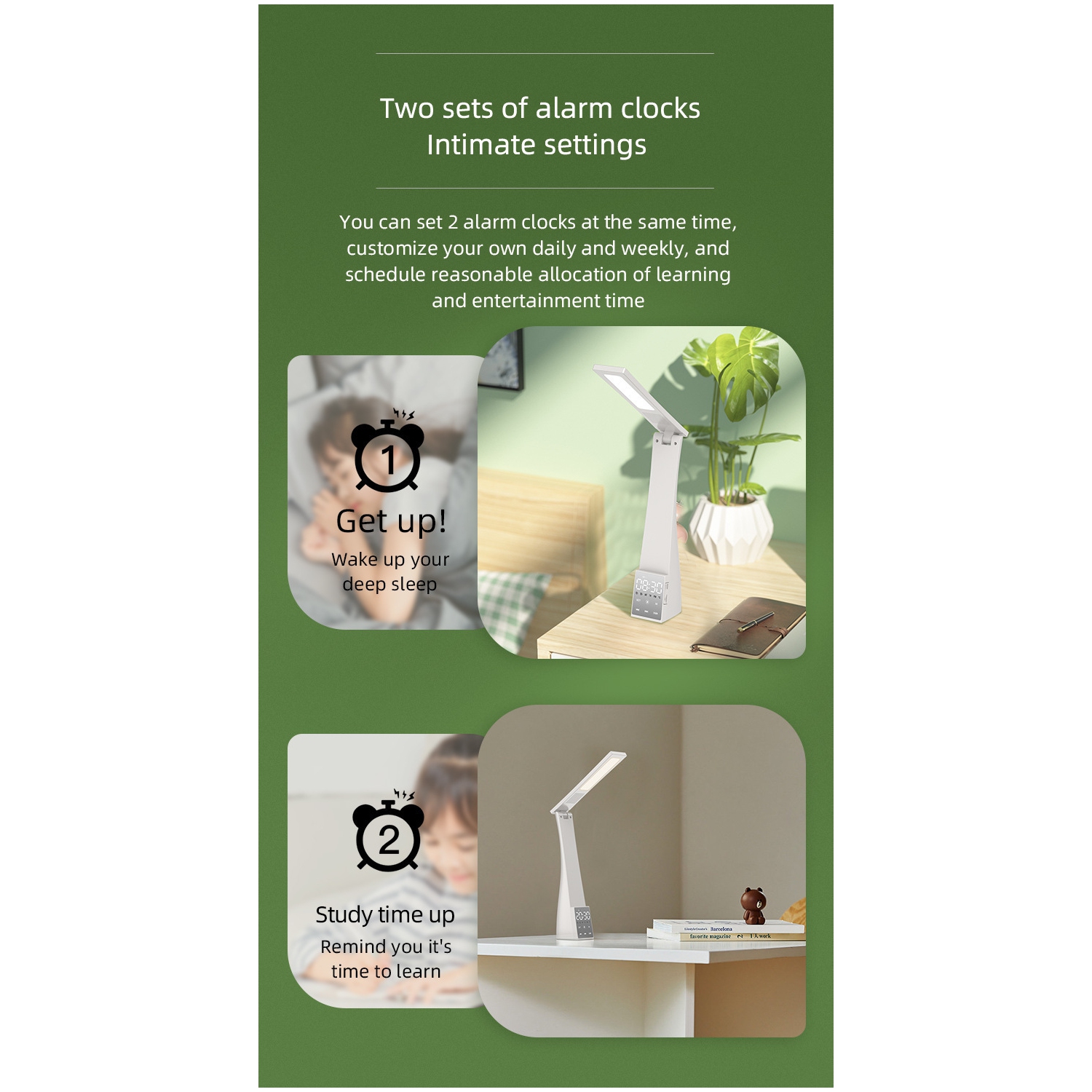 T1 multifunctional desk lamp white, bluetooth speaker clock alarm clockI smart speaker HIFI subwoofer 8D subwoofer cool RGB multifunctional alarm