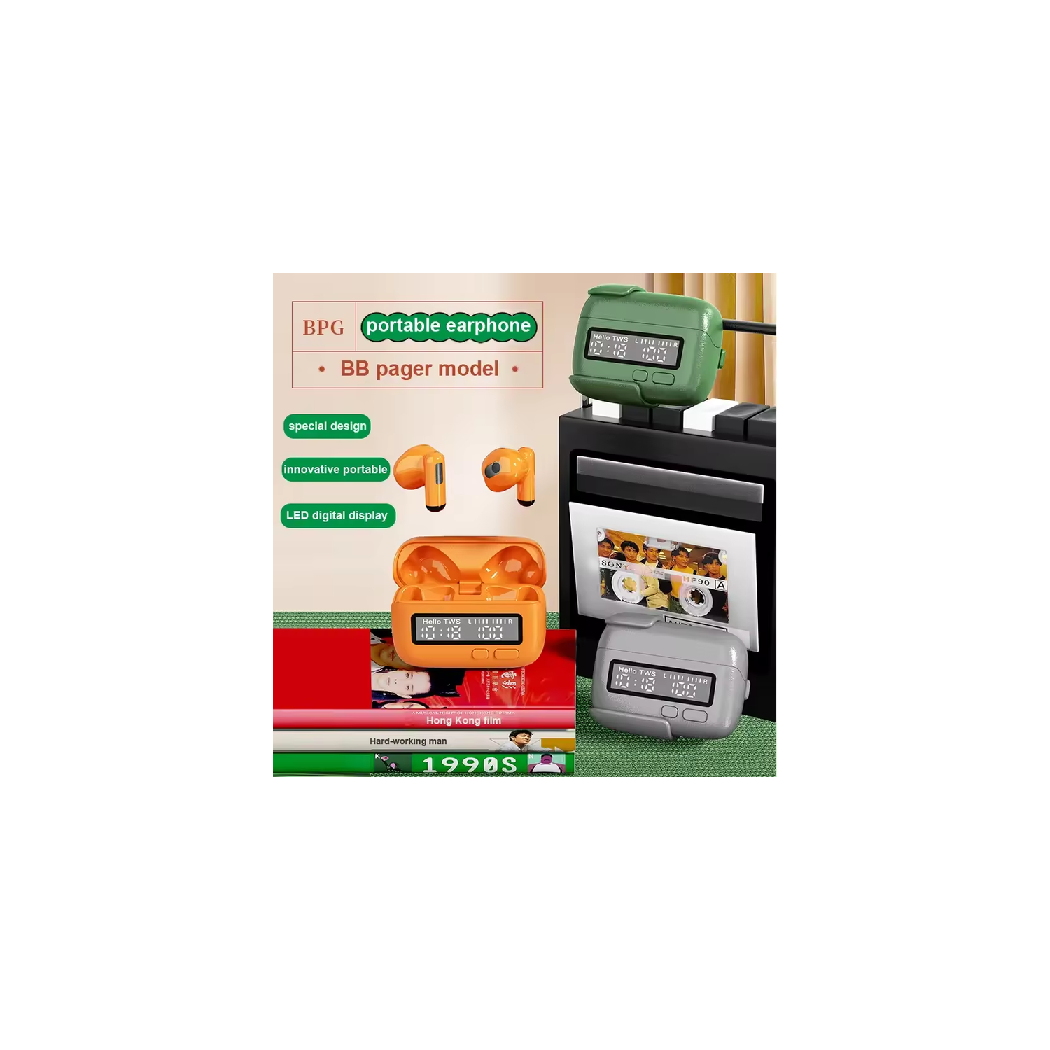 Nouveau BPG sans fil TWS oreillette Bluetooth réduction du bruit BB machine PERSONALITY PERSONALITÉ NUMÉRIQUEPERSONNALITÉ CLASSION PERSONNEL