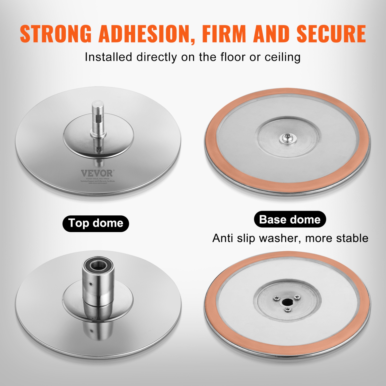 VEVOR 45mm Professional Dancing Pole, Spinning Static Dancing Pole Kit, Portable Removable Pole, Heavy-Duty Stainless Steel Pole, Height Adjustable