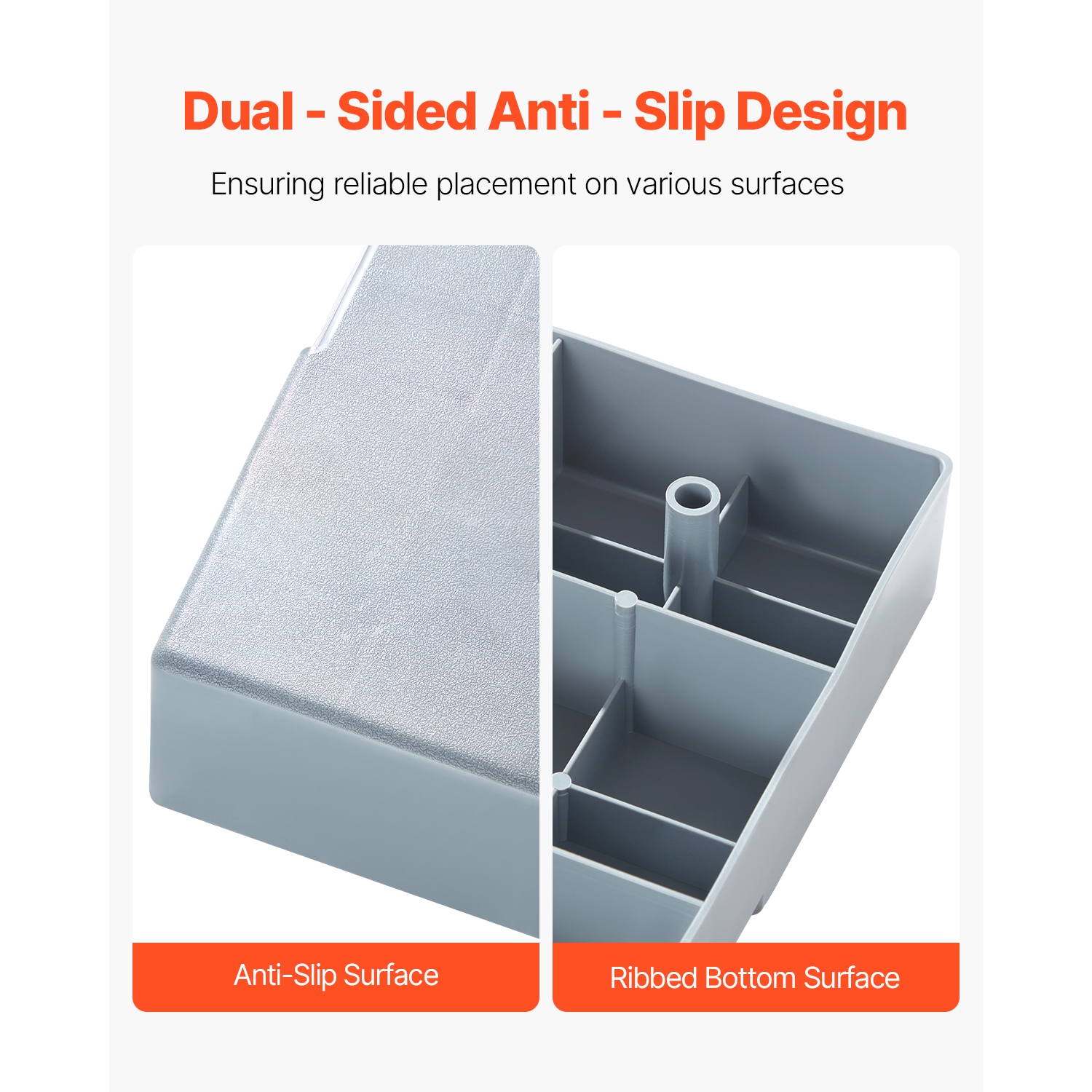 VEVOR 400 lbs LC Mini Split Pad, for 9000-36000BTU Ductless Air Conditioner Heat Pump Systems, 38x18x3 in Plastic Condenser Equipment Anti-Vibration