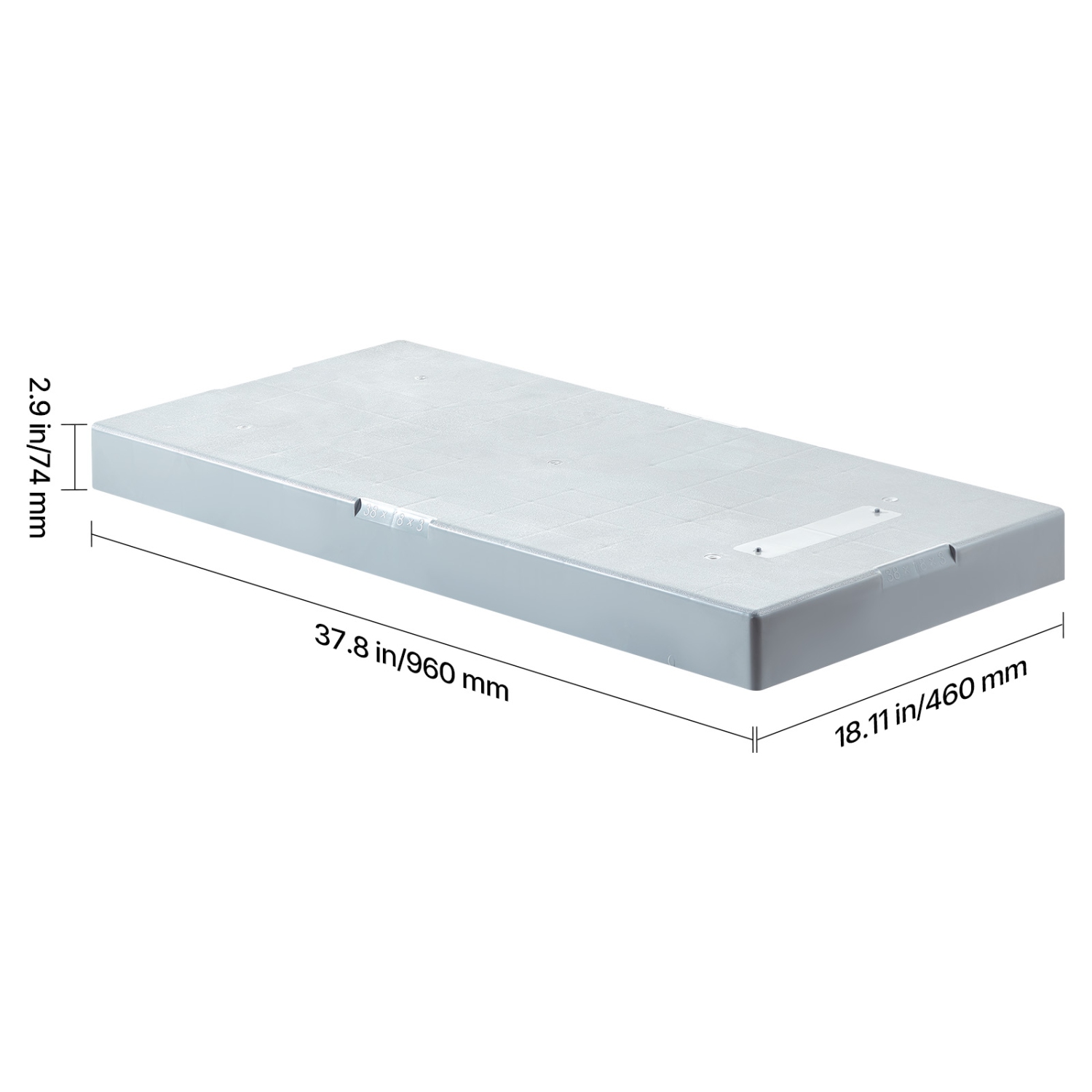 VEVOR 400 lbs LC Mini Split Pad, for 9000-36000BTU Ductless Air Conditioner Heat Pump Systems, 38x18x3 in Plastic Condenser Equipment Anti-Vibration
