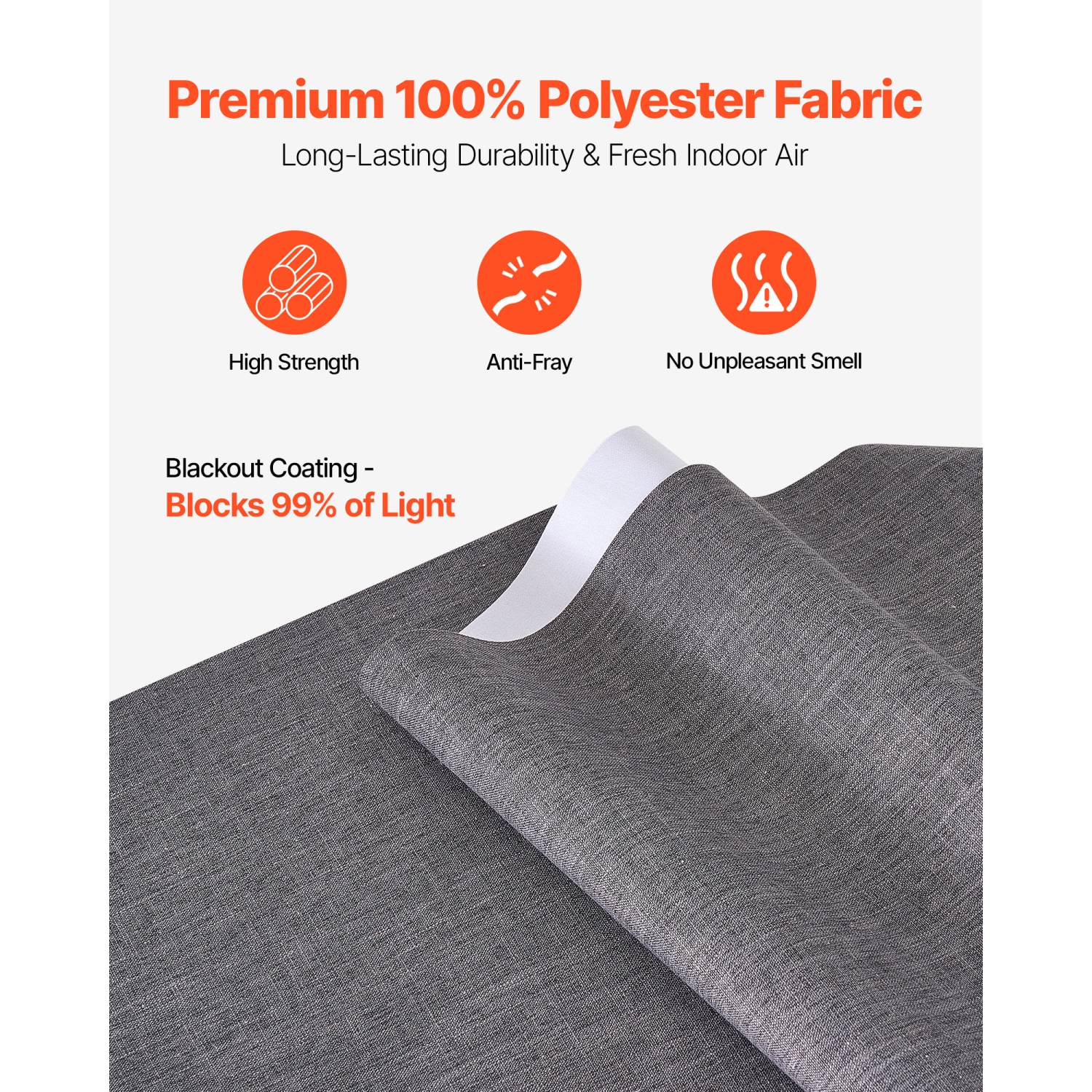 VEVOR 45.8-86 in W Panel Track Blinds, Extendable Track, Trimmable Panel Up to 96 in H, Vertical Blackout Panel Blinds for Sliding Doors, Patio