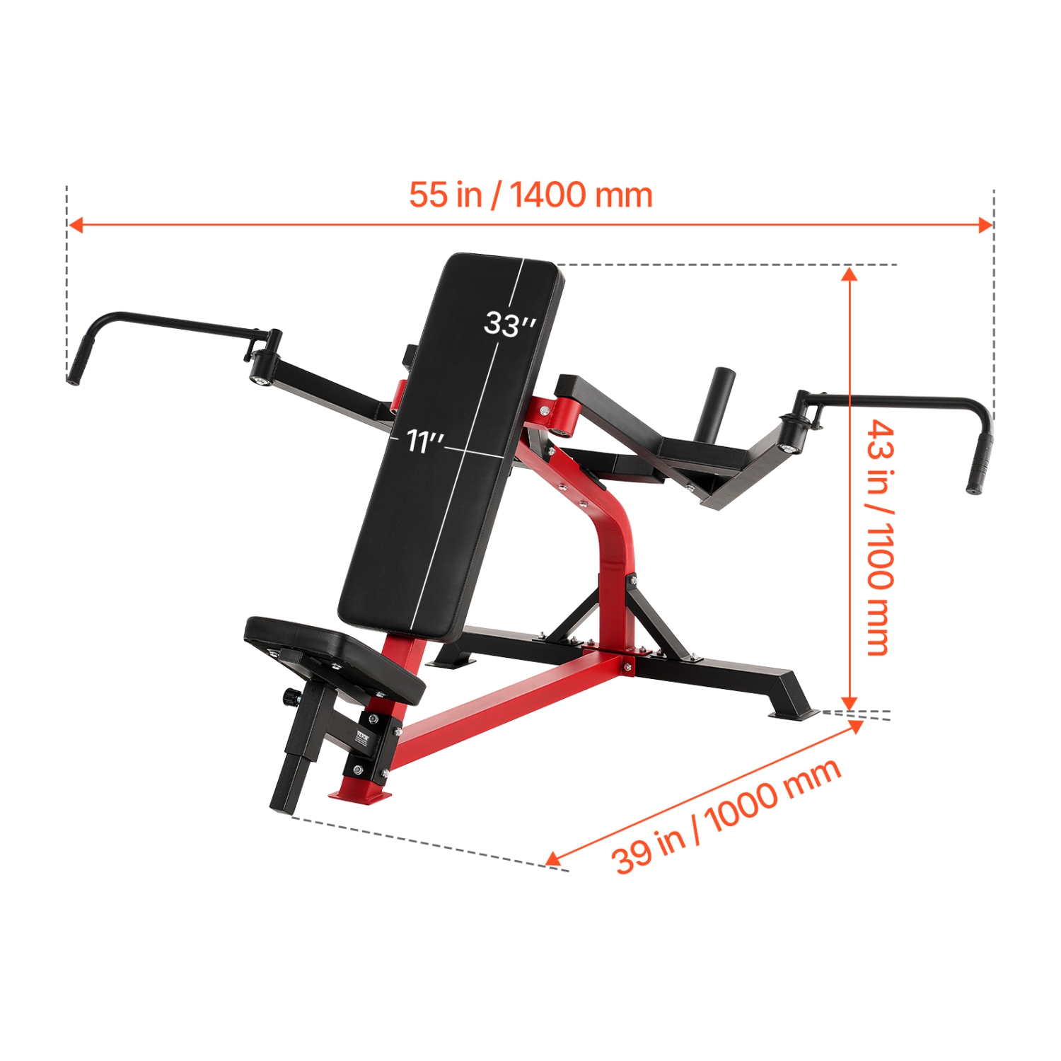 VEVOR 450 LBS Incline Chest Fly and Rear Delt Fly Machine, Adjustable Fitness Chest Bench Set, Home Gym Equipment for Upper Body Strength Training