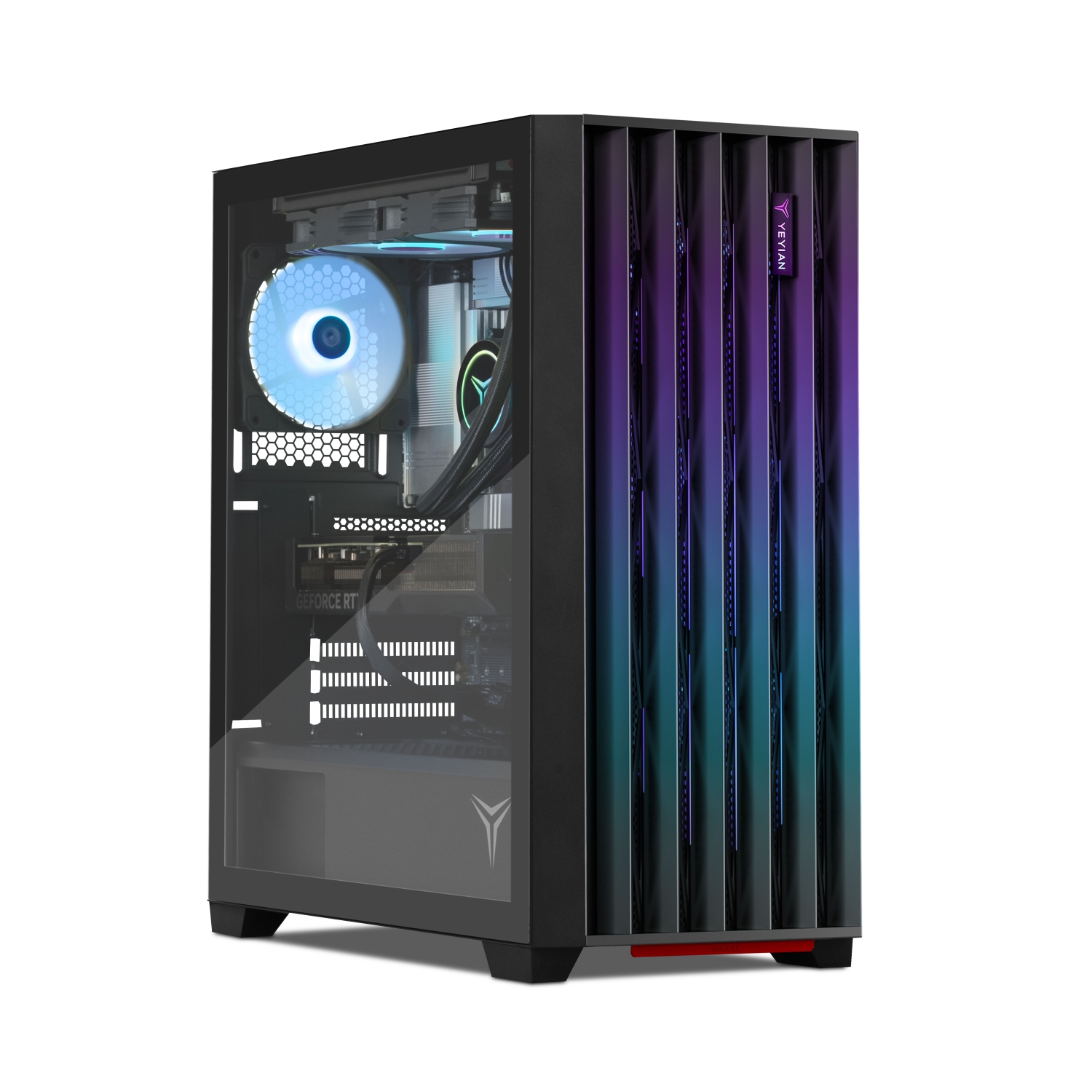 YEYIAN Phoenix AI Gaming Desktop - AMD Ryzen 7 9700X 5.5 GHz | RTX 5070 12GB GDDR7 | 32GB DDR5 RGB 6000MHz | 1TB Gen4 NVMe SSD | B650 Wi-Fi | AIO