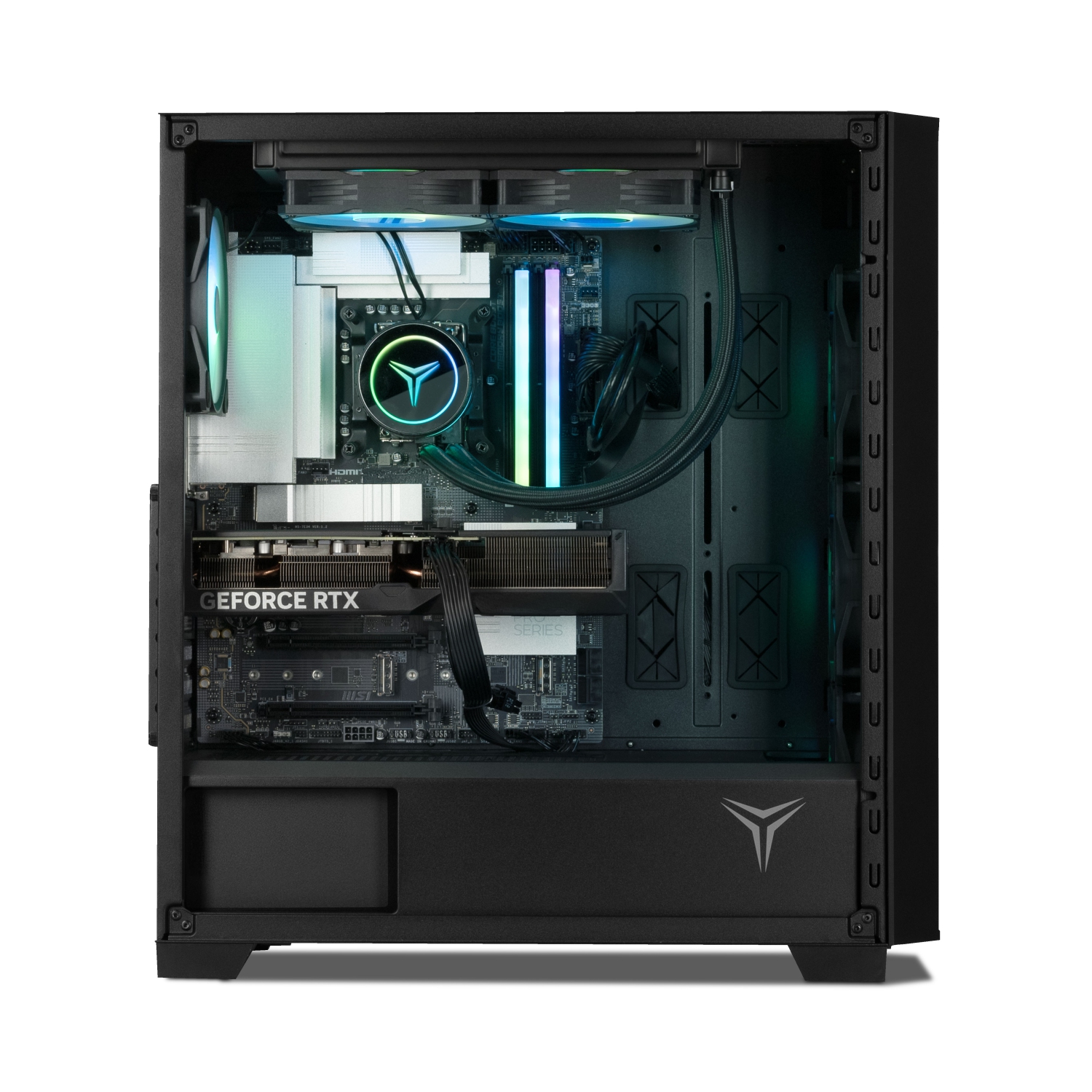 YEYIAN Phoenix AI Gaming Desktop - AMD Ryzen 7 9700X 5.5 GHz | RTX 5070 12GB GDDR7 | 32GB DDR5 RGB 6000MHz | 1TB Gen4 NVMe SSD | B650 Wi-Fi | AIO