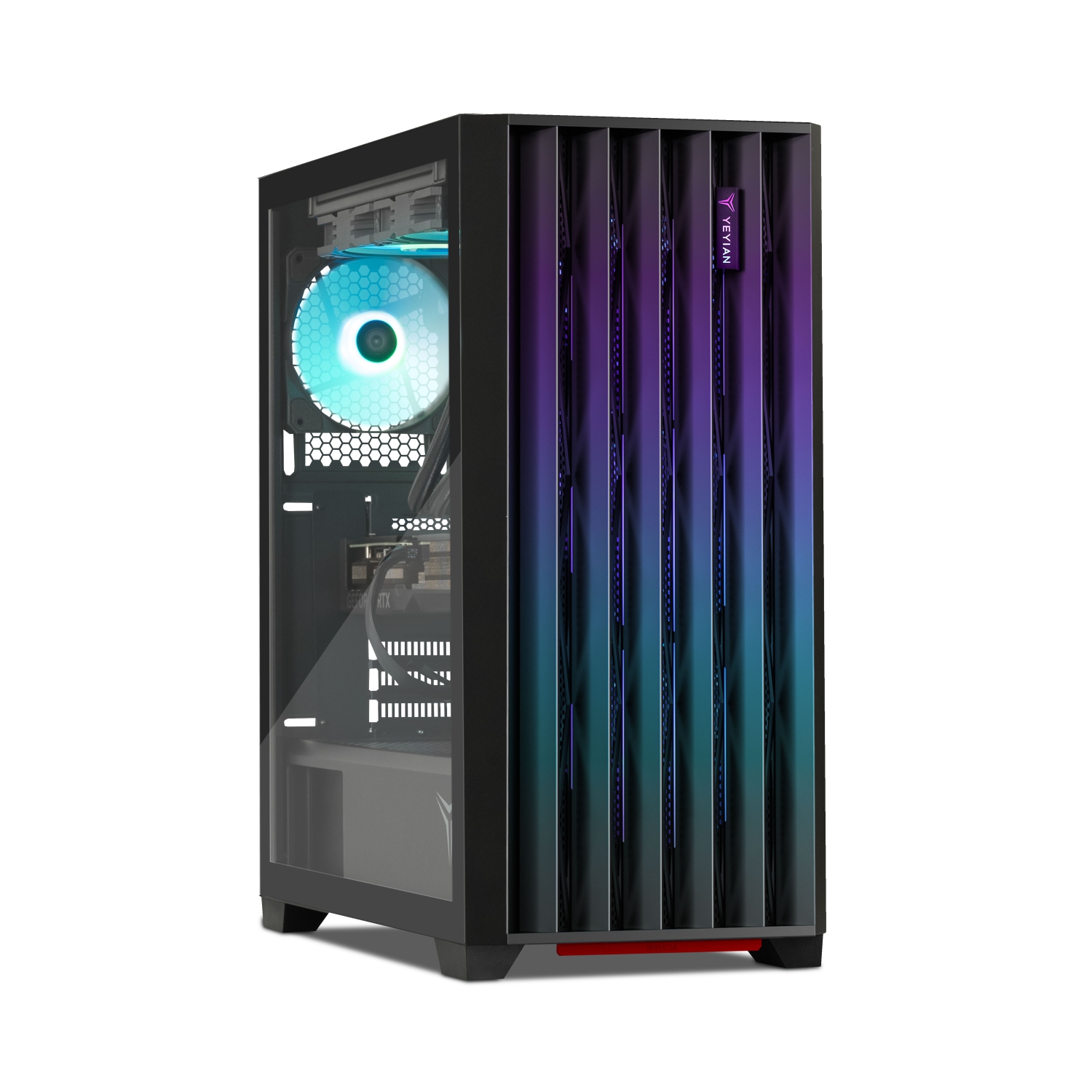 YEYIAN Phoenix Gaming PC Desktop Ryzen 7 9800X3D 5.2 GHz, RTX 4070 Super 12GB GDDR6X, 32GB DDR5 RGB 6000MHz, 2TB NVMe Gen4 SSD, AIO 240mm, B650 MB, 650W PSU, Win 11 Home