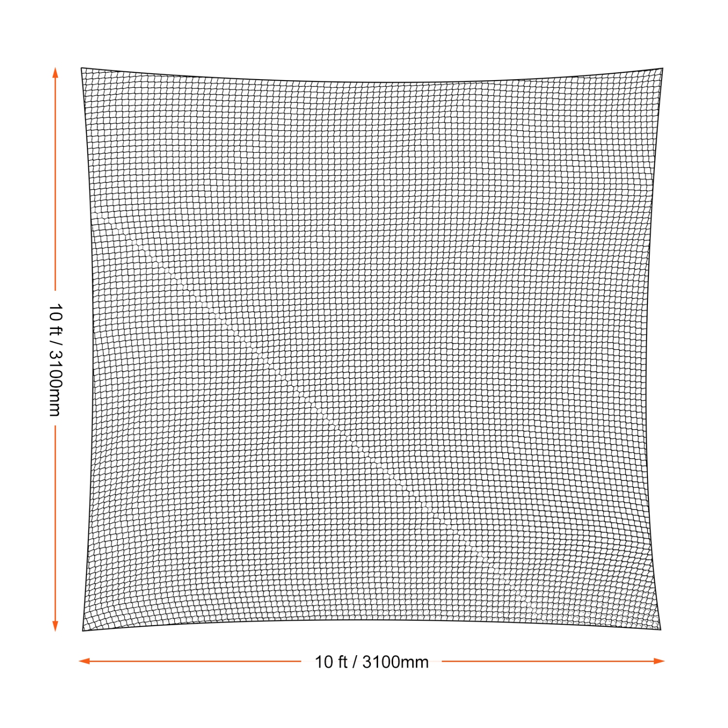 VEVOR 10x10ft Golf Net, Golf Practice Net, Indoor Hitting Net for Golf, Baseball, Hockey,Soccer,Heavy Duty Nylon DIY Ball Net,Sports Netting Barrier