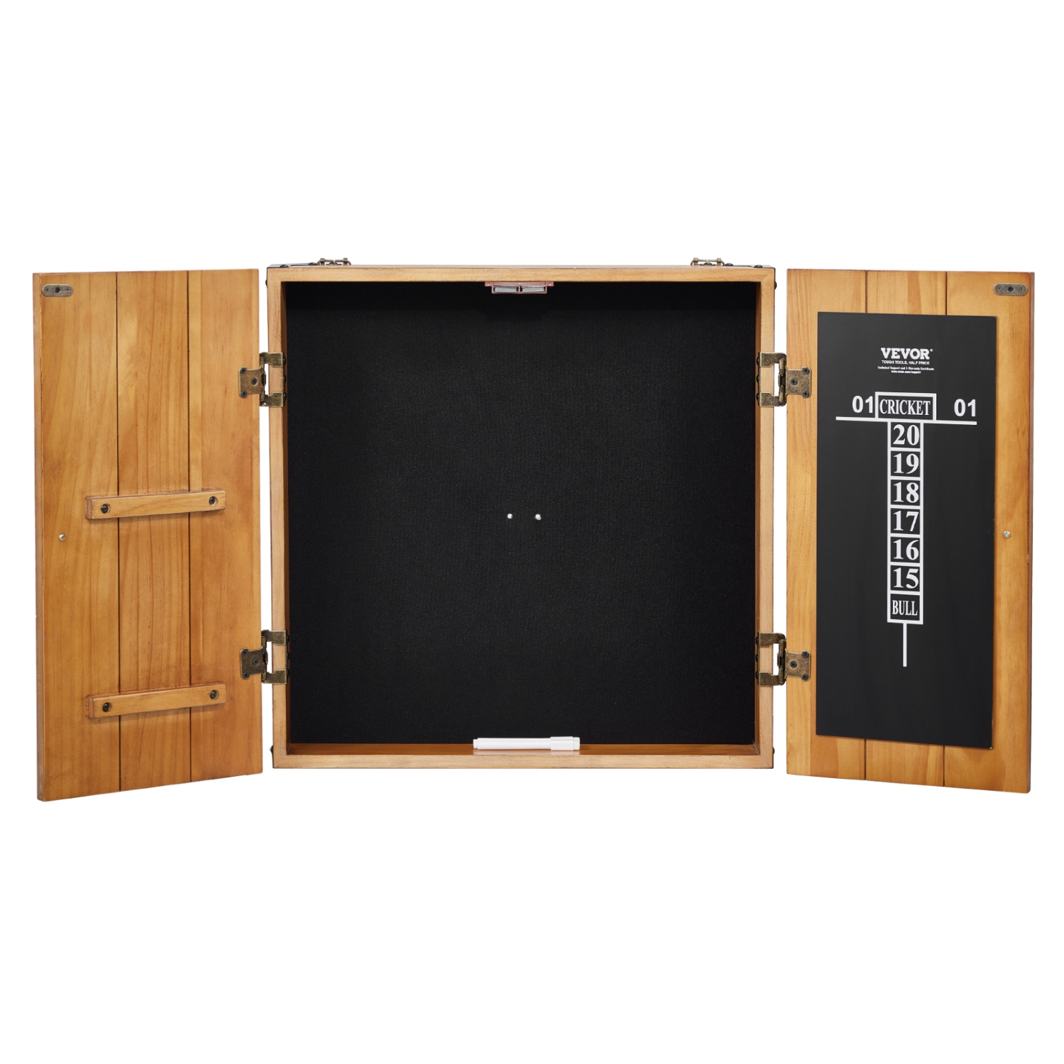 Jeu de fléchettes VEVOR Solid avec armoire, armoire dissimulable de taille officielle avec cible et accessoires, assemblage facile, idéal pour les