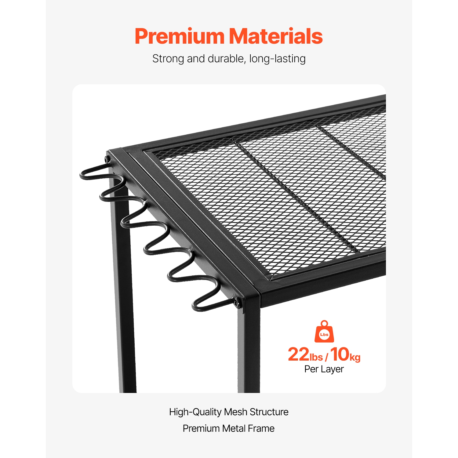 VEVOR 10-Rods Fishing Rod Holder, Mobile Fishing Pole Rack Cart with Wheels, Fish Gear Equipment Organizer for Garage Home Indoor Use, for Tackle Box