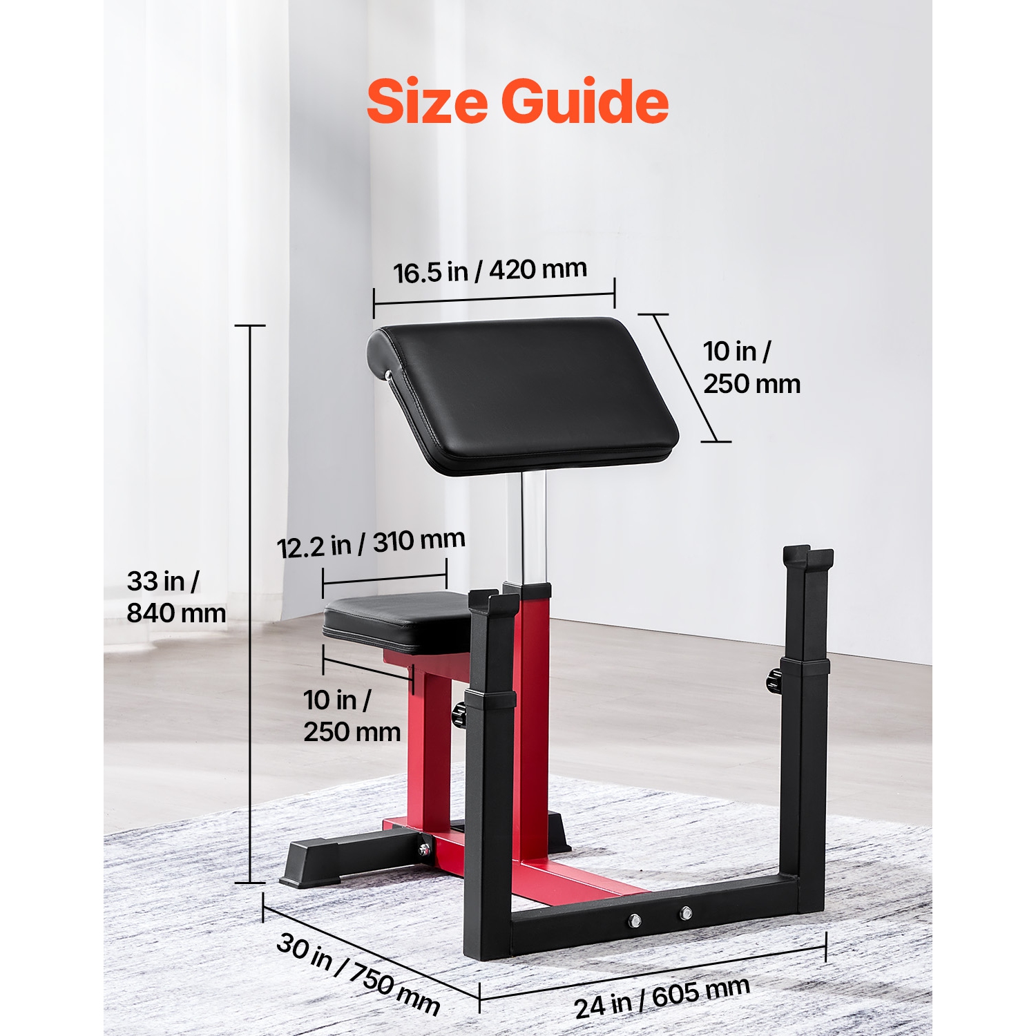 VEVOR 440 LBS Weight Bench with Leg Extension, Strength Training Benches, Home Gym Bench Fitness Equipment, Seated Arm Isolated Barbell Dumbbell