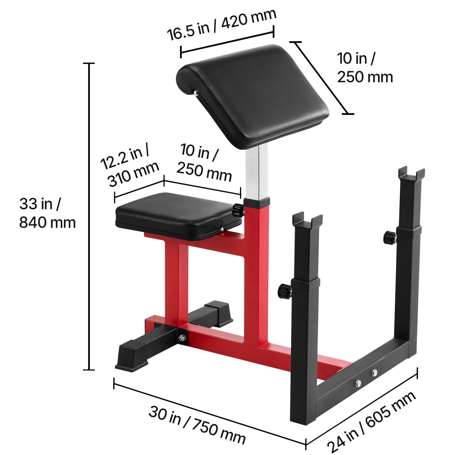 VEVOR 440 LBS Weight Bench with Leg Extension, Strength Training Benches, Home Gym Bench Fitness Equipment, Seated Arm Isolated Barbell Dumbbell